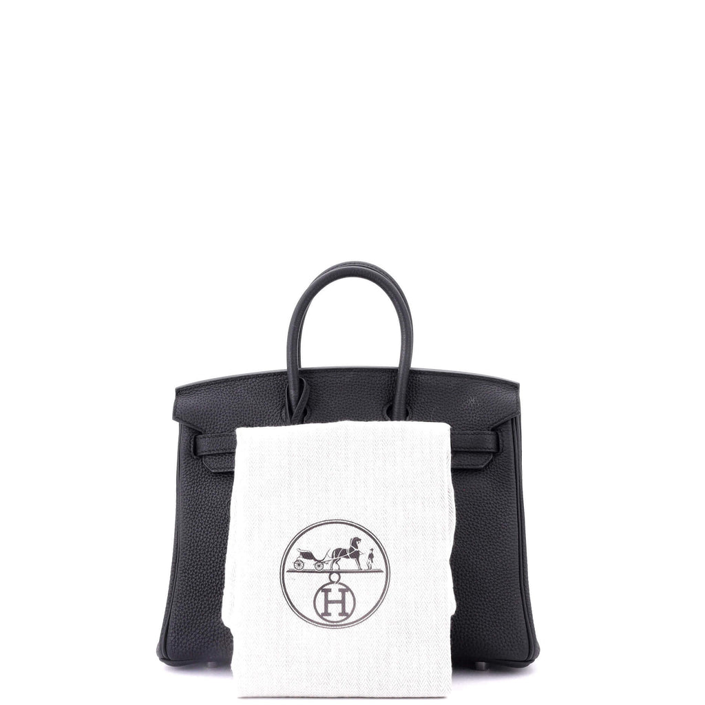 Birkin Handbag Noir Togo with Palladium Hardware 25