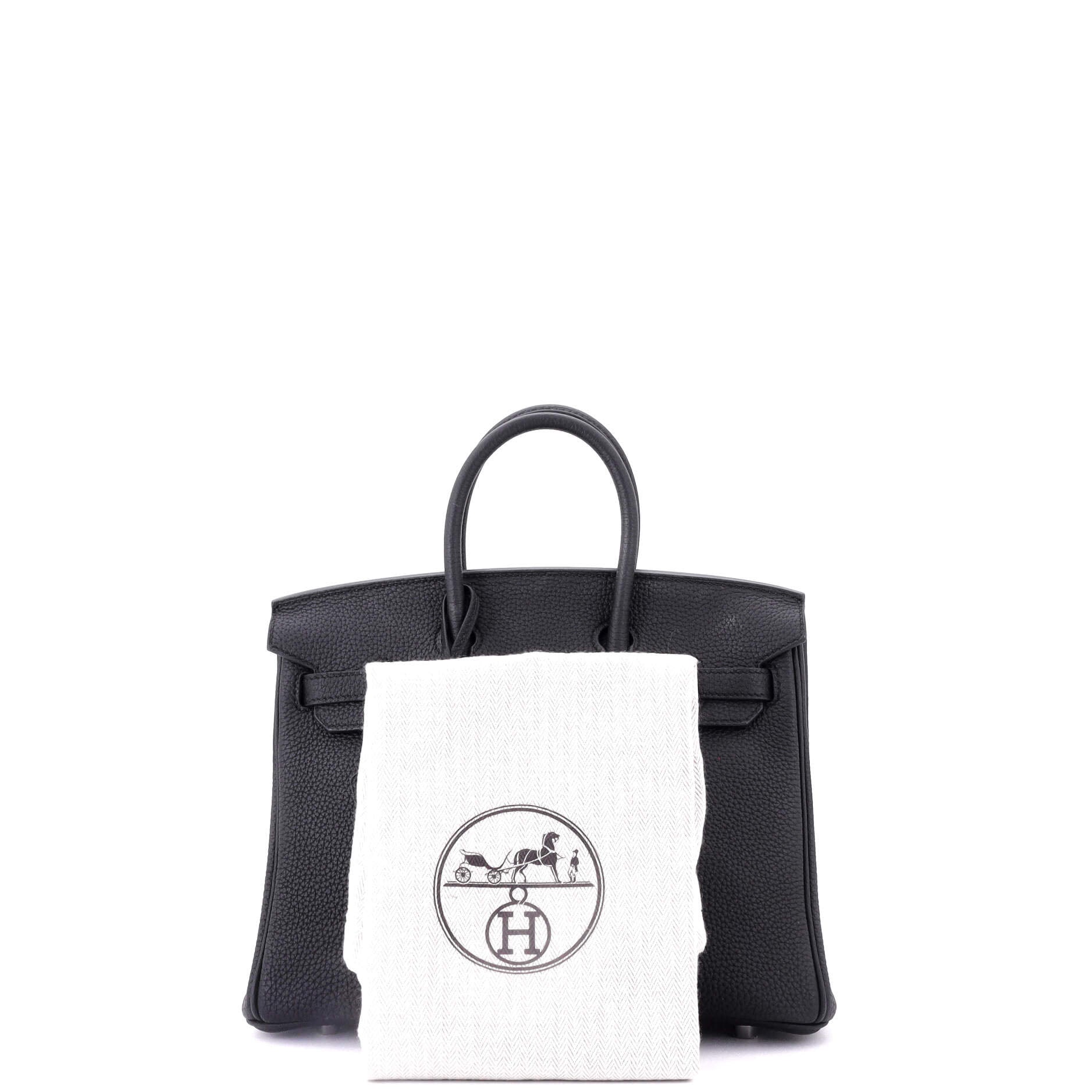 Birkin Handbag Noir Togo with Palladium Hardware 25
