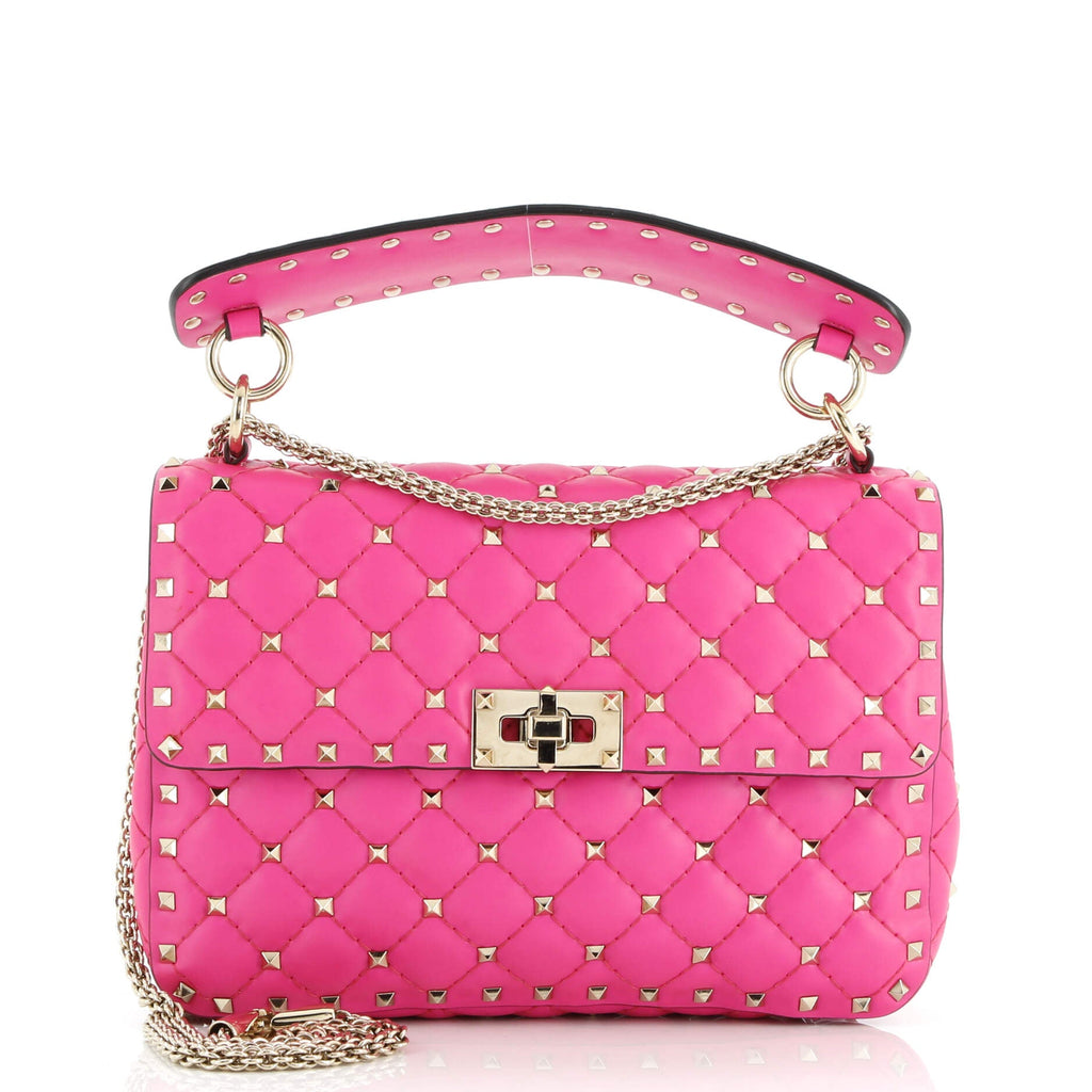 Rockstud Spike Flap Bag Quilted Leather Medium