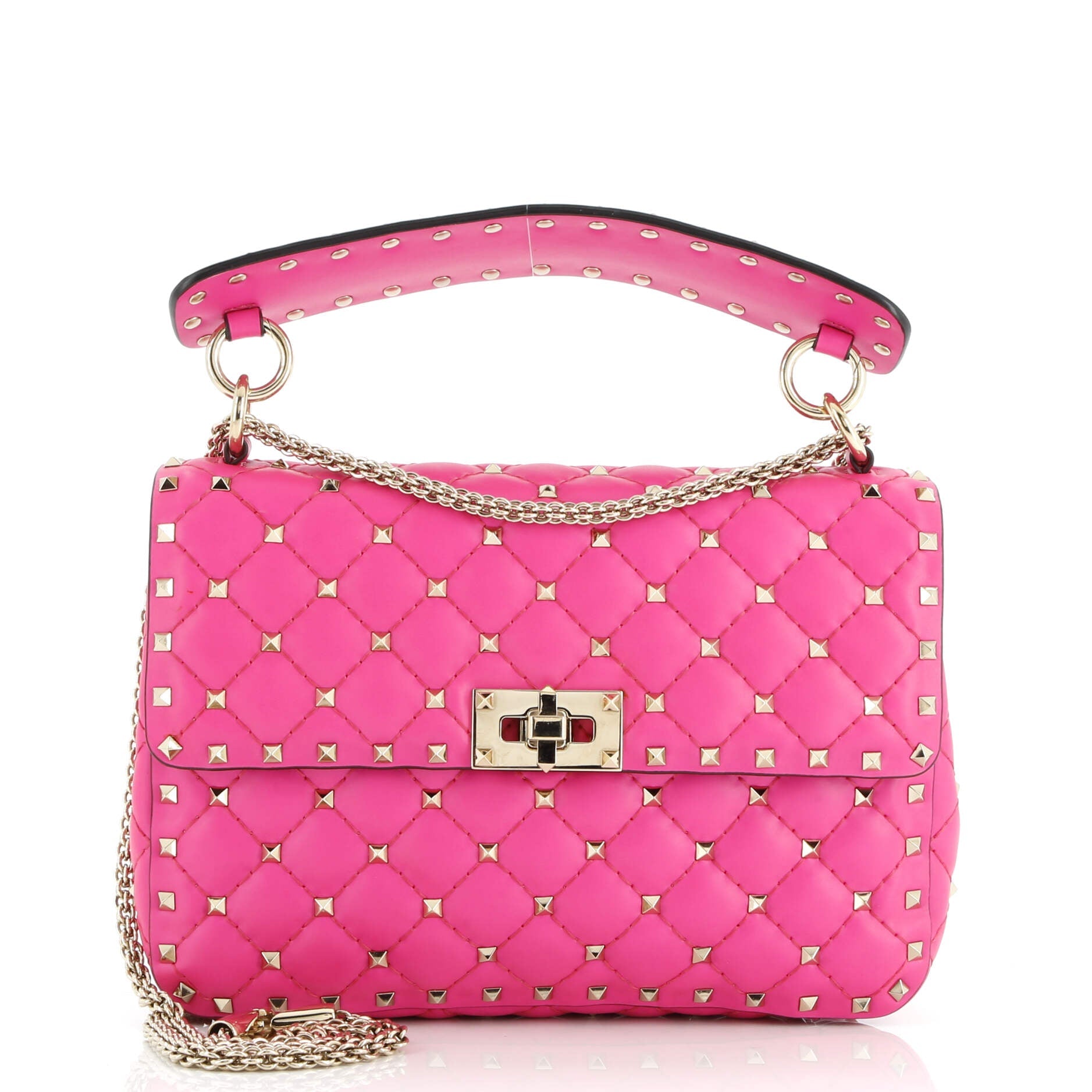 Rockstud Spike Flap Bag Quilted Leather Medium