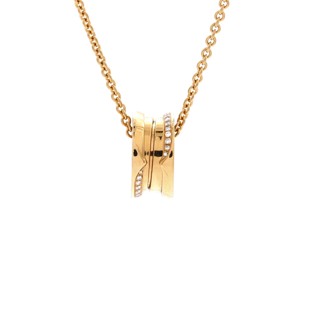 B.Zero1 Pendant Necklace 18K Yellow Gold with Diamonds