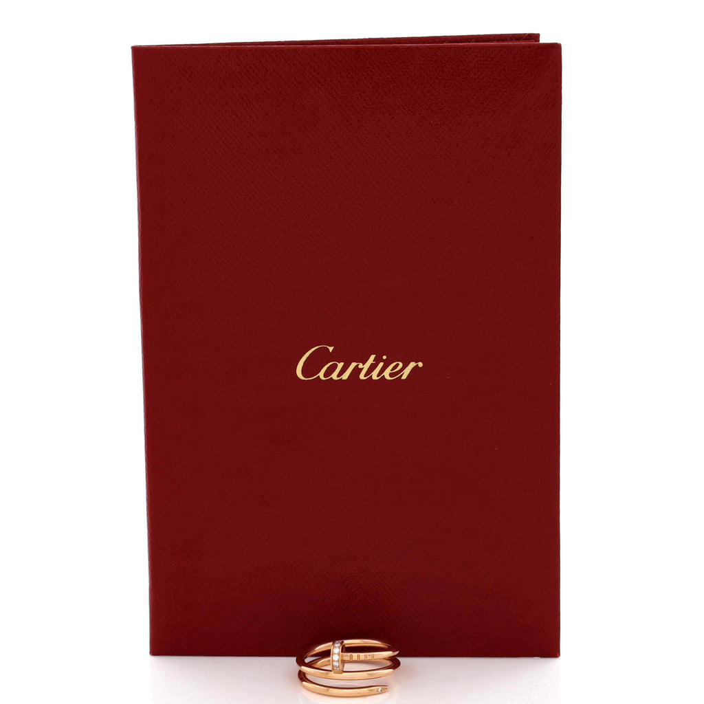 Juste un Clou Double Ring 18K Rose Gold and Diamonds Small
