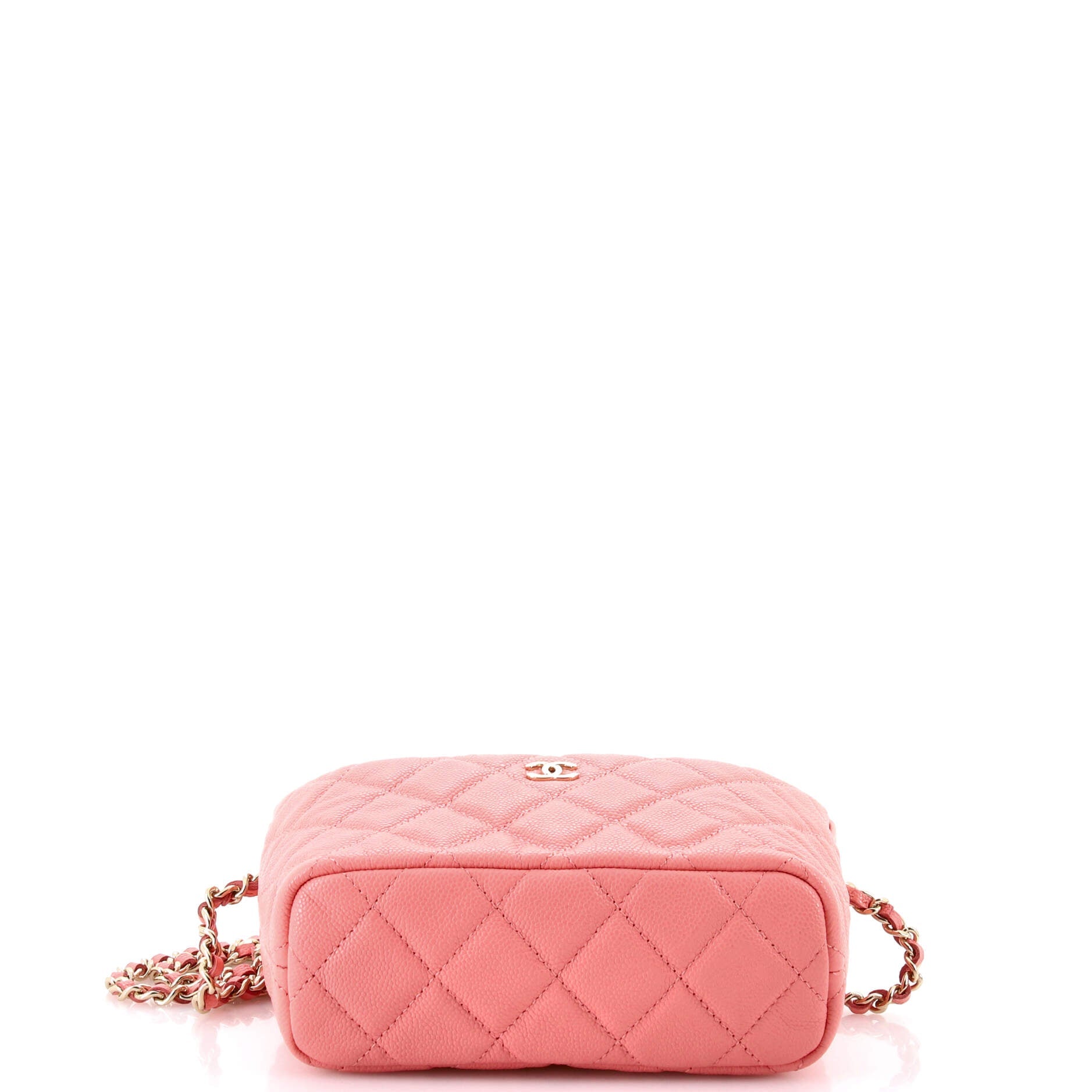 CC Hobo Clutch with Chain Quilted Caviar