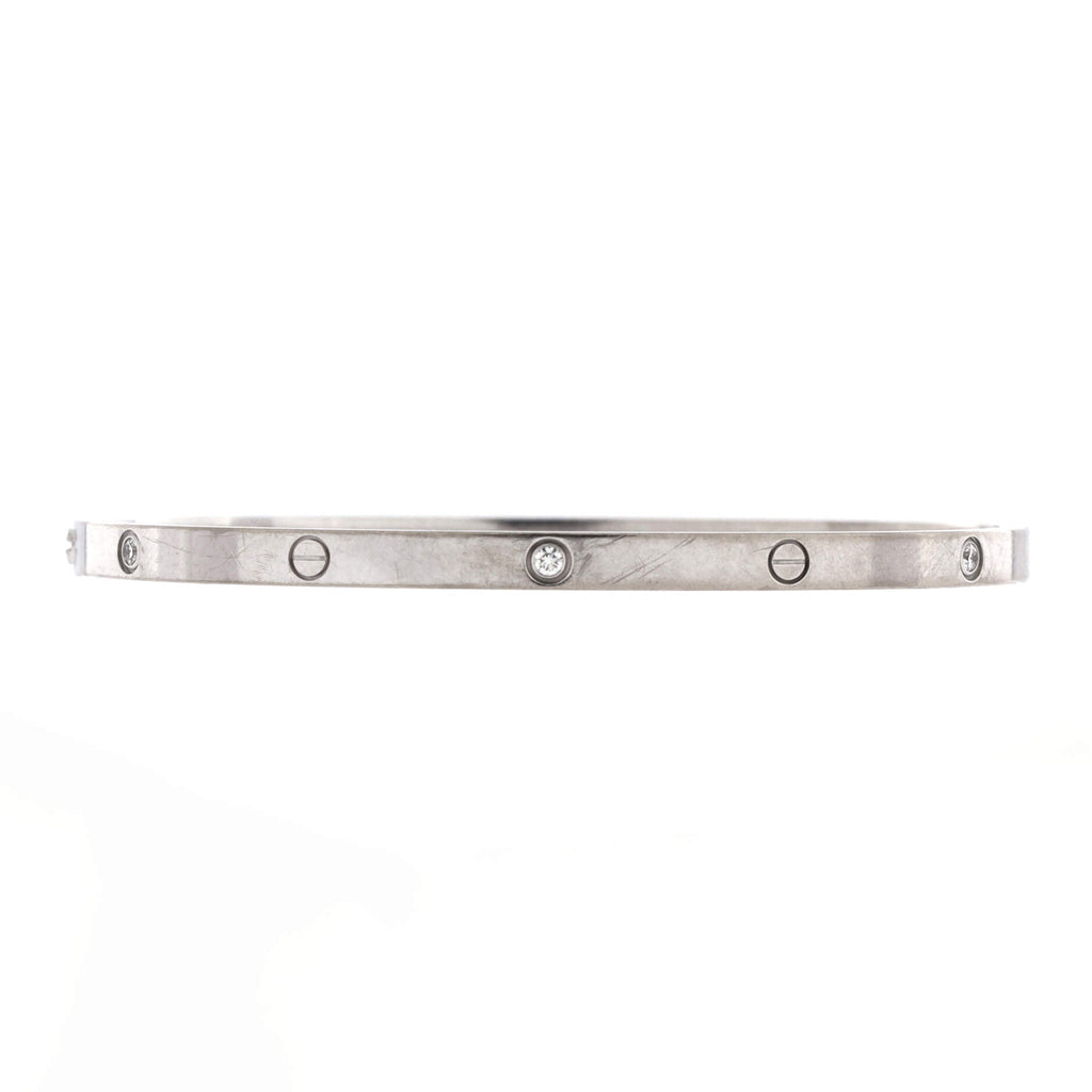 Love 6 Diamond Bracelet 18K White Gold and Diamonds Small
