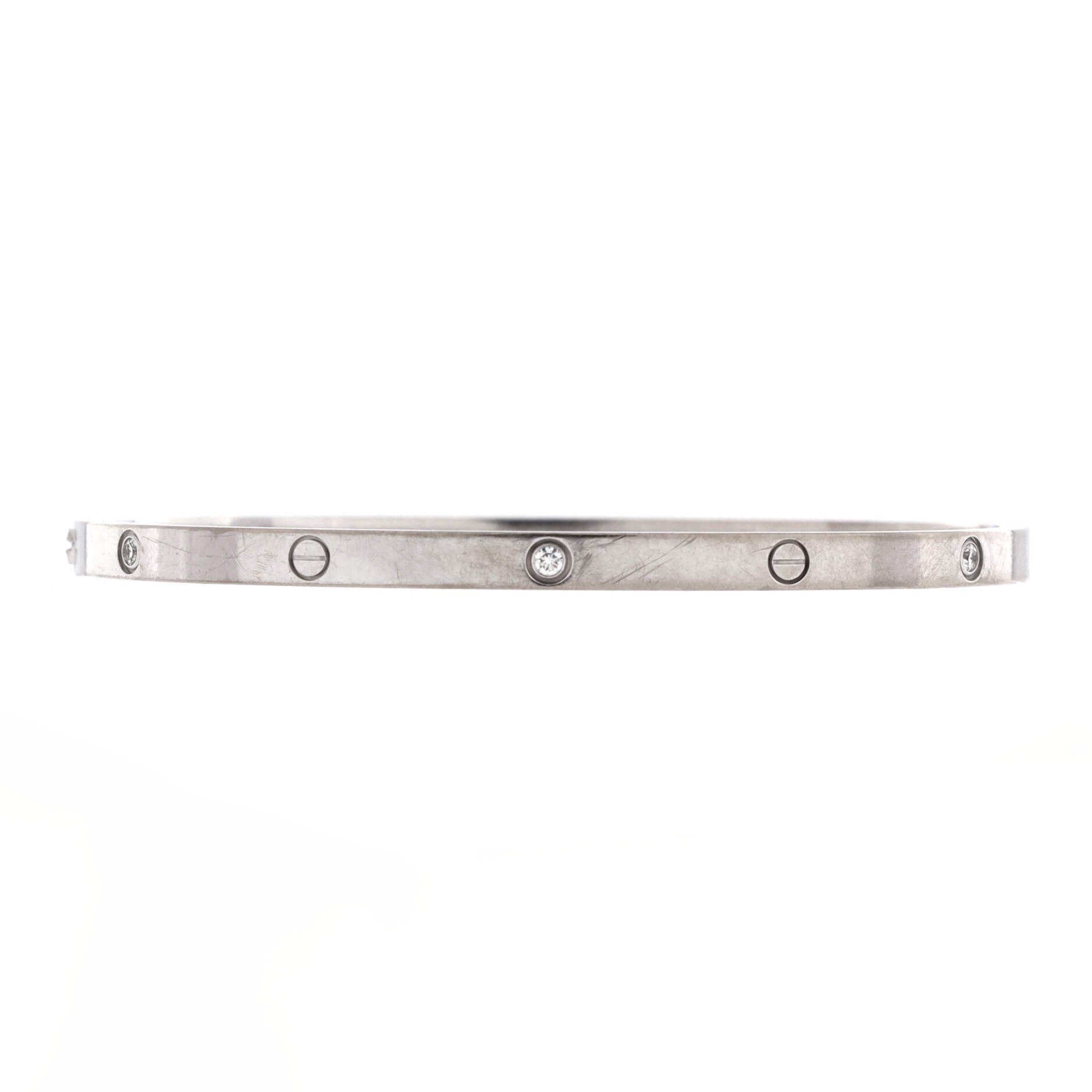 Love 6 Diamond Bracelet 18K White Gold and Diamonds Small