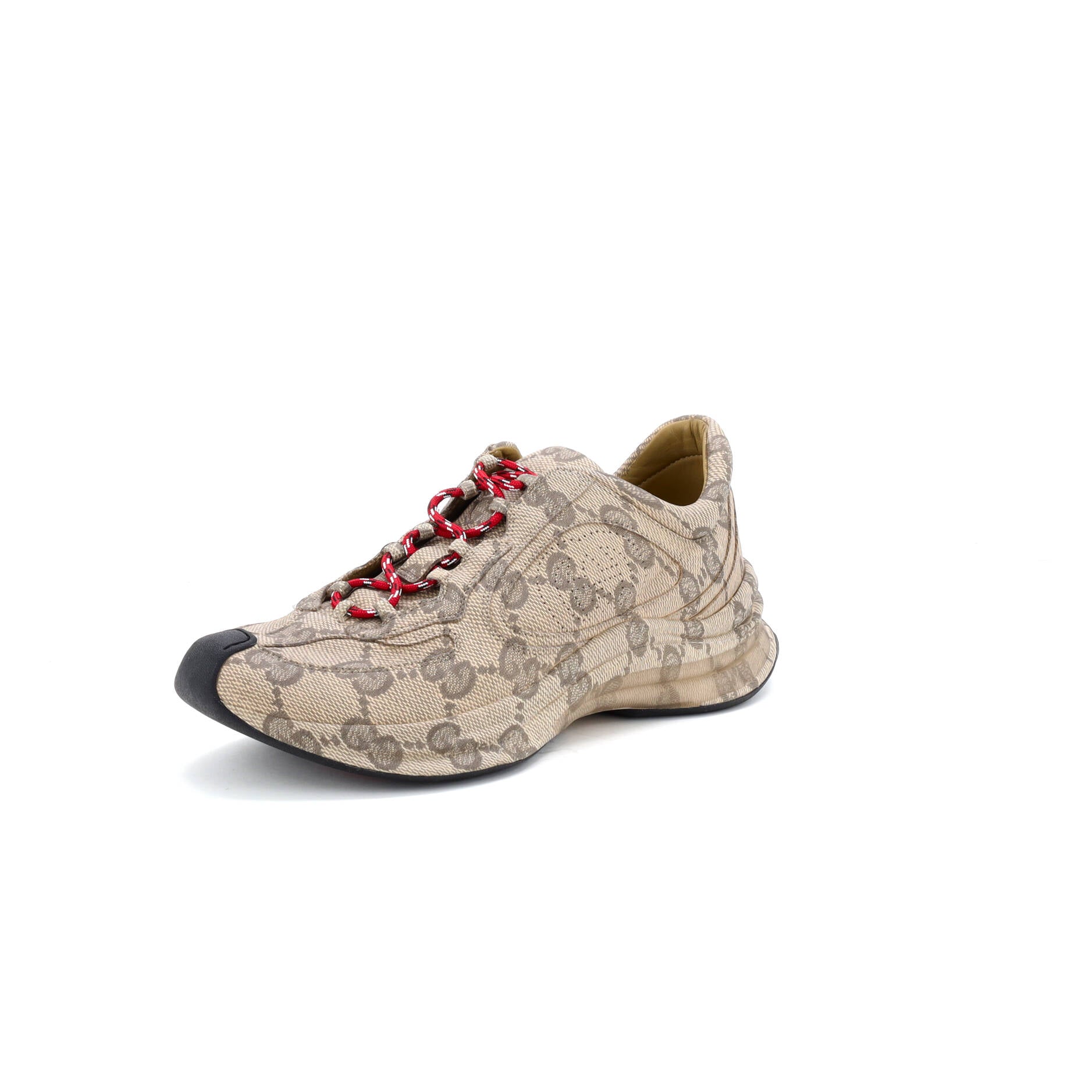 Women's Run Sneakers Monogram Print Leather