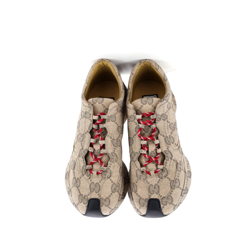 Women's Run Sneakers Monogram Print Leather