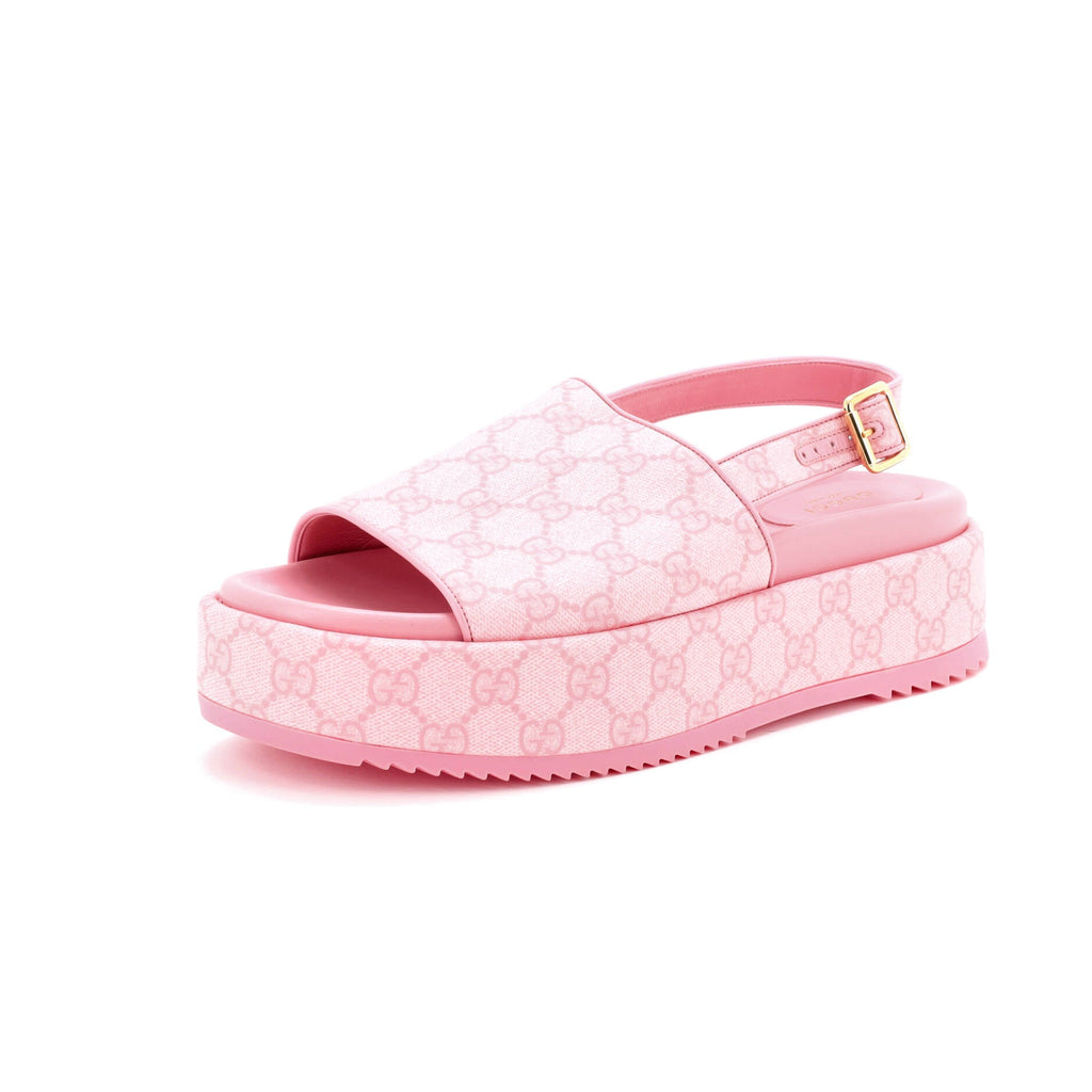 Women's Angelina Platform Slingback Sandals GG Coated Canvas