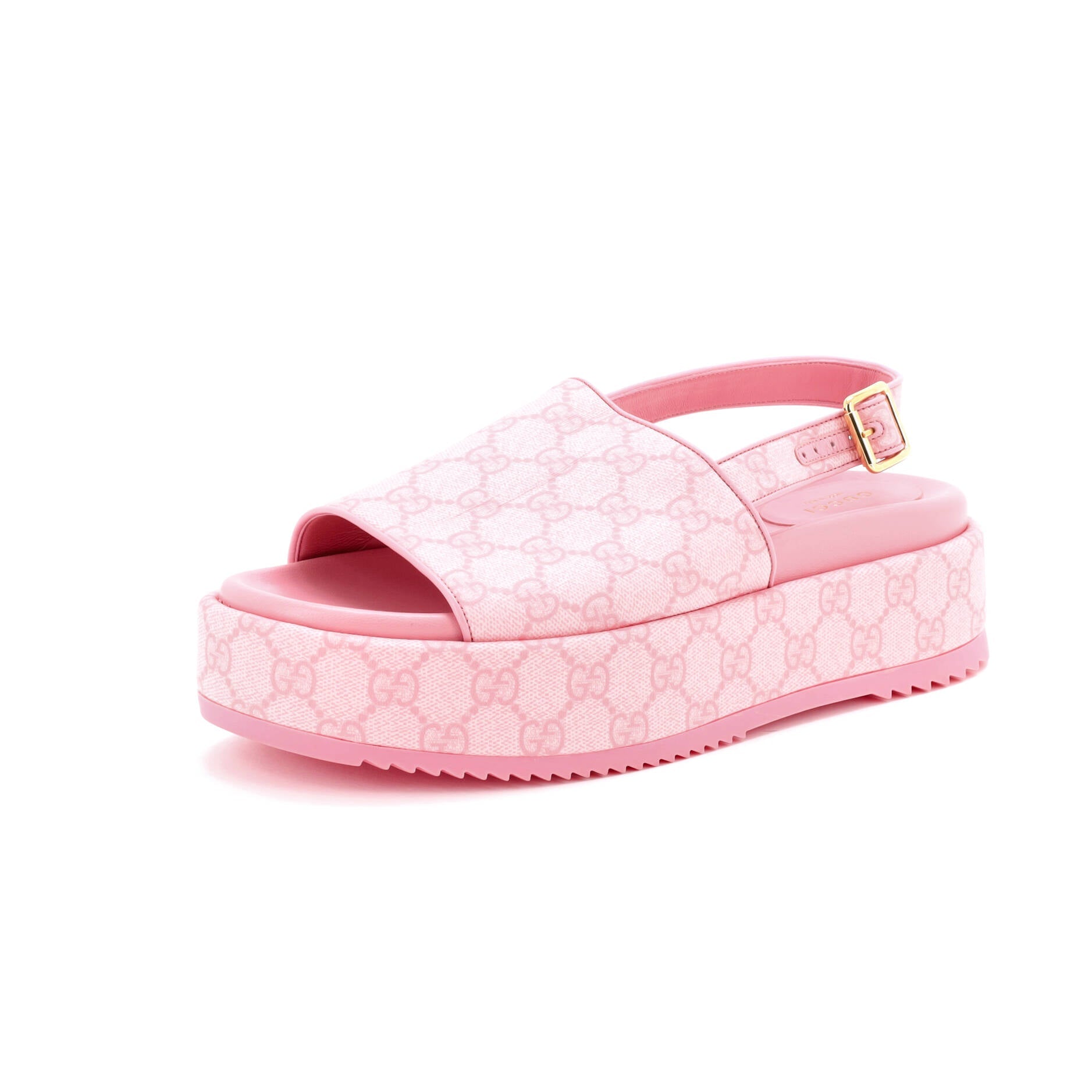 Women's Angelina Platform Slingback Sandals GG Coated Canvas