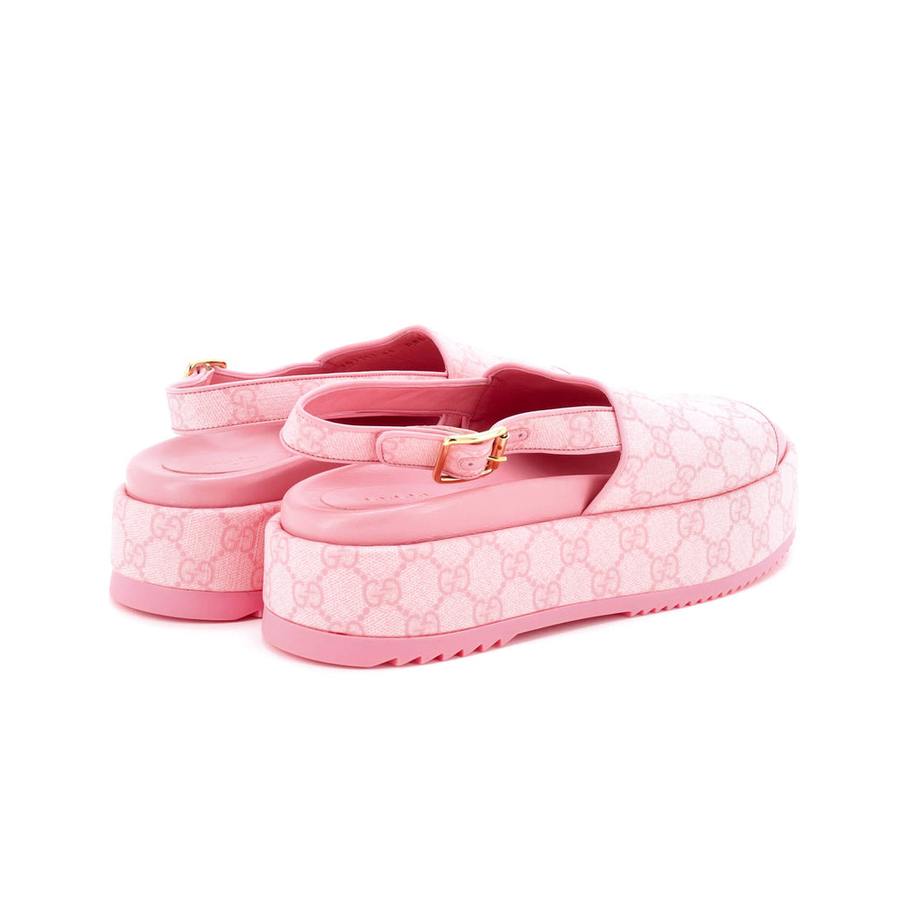 Women's Angelina Platform Slingback Sandals GG Coated Canvas