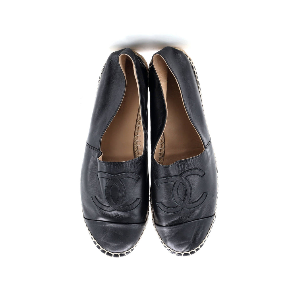Women's CC Cap Toe Espadrilles Leather