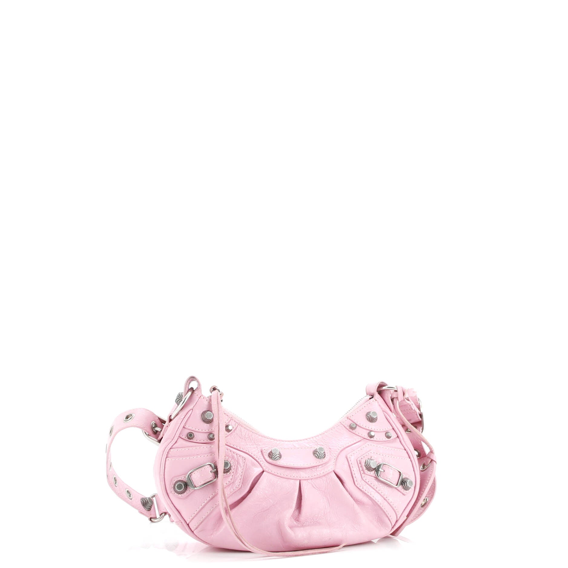 Le Cagole Giant Studs Shoulder Bag Leather XS