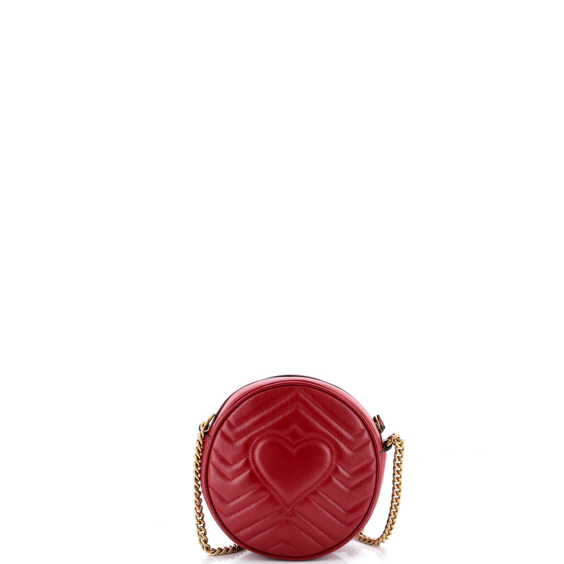 GG Marmont Round Shoulder Bag Matelasse Leather Mini
