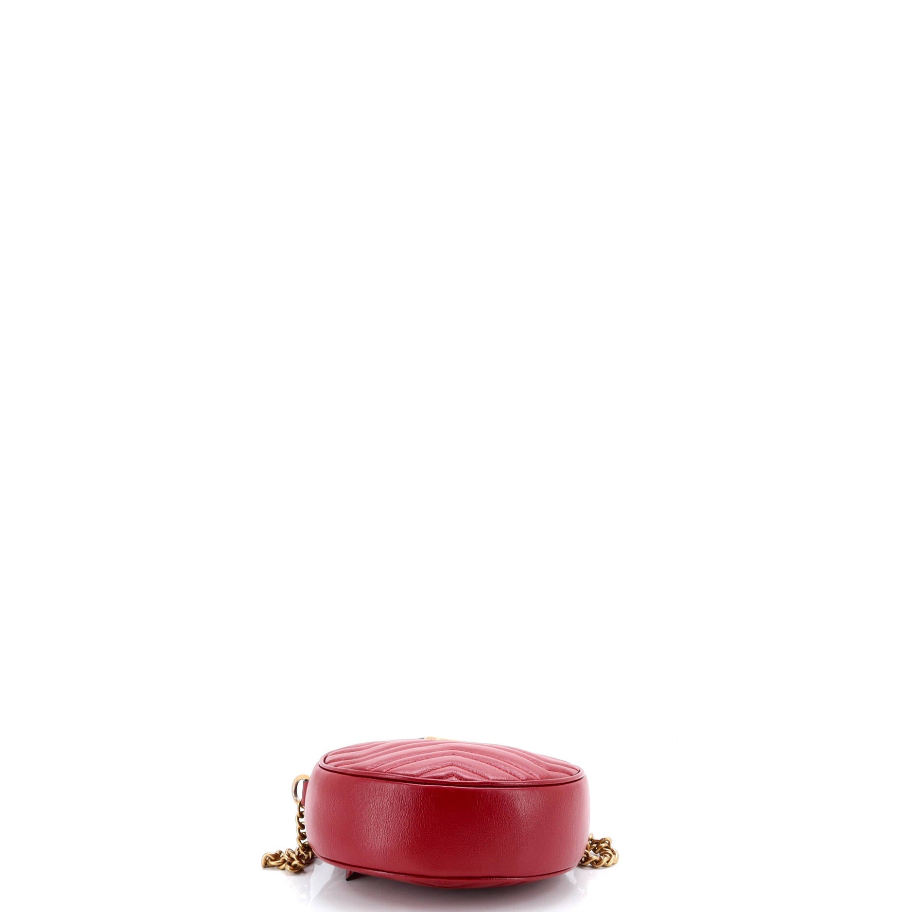 GG Marmont Round Shoulder Bag Matelasse Leather Mini