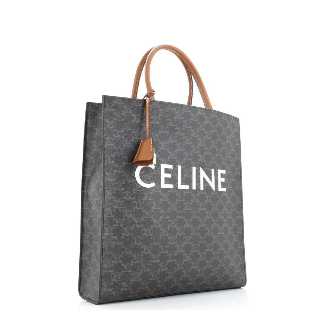 Vertical Cabas Tote Triomphe Coated Canvas Large