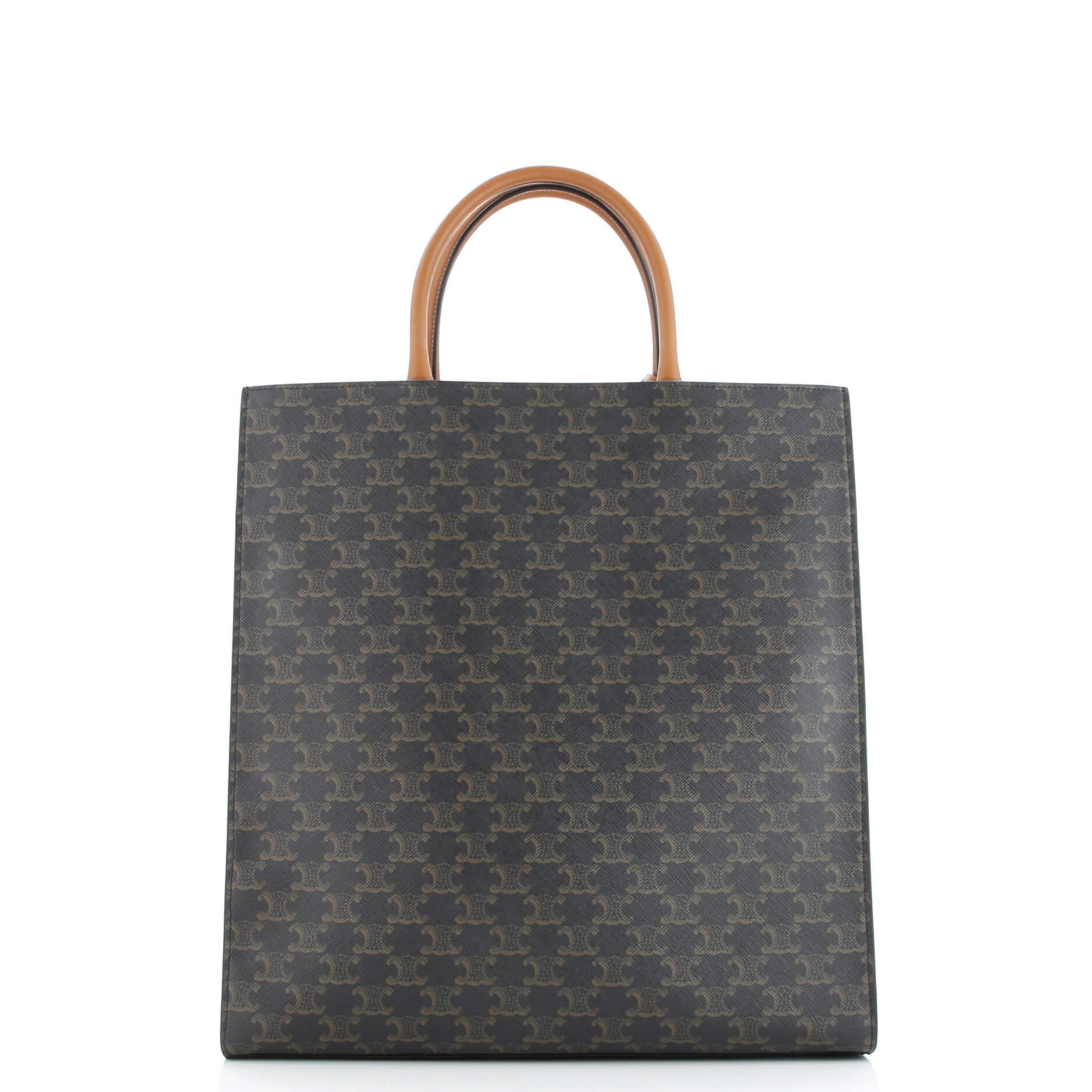 Vertical Cabas Tote Triomphe Coated Canvas Large