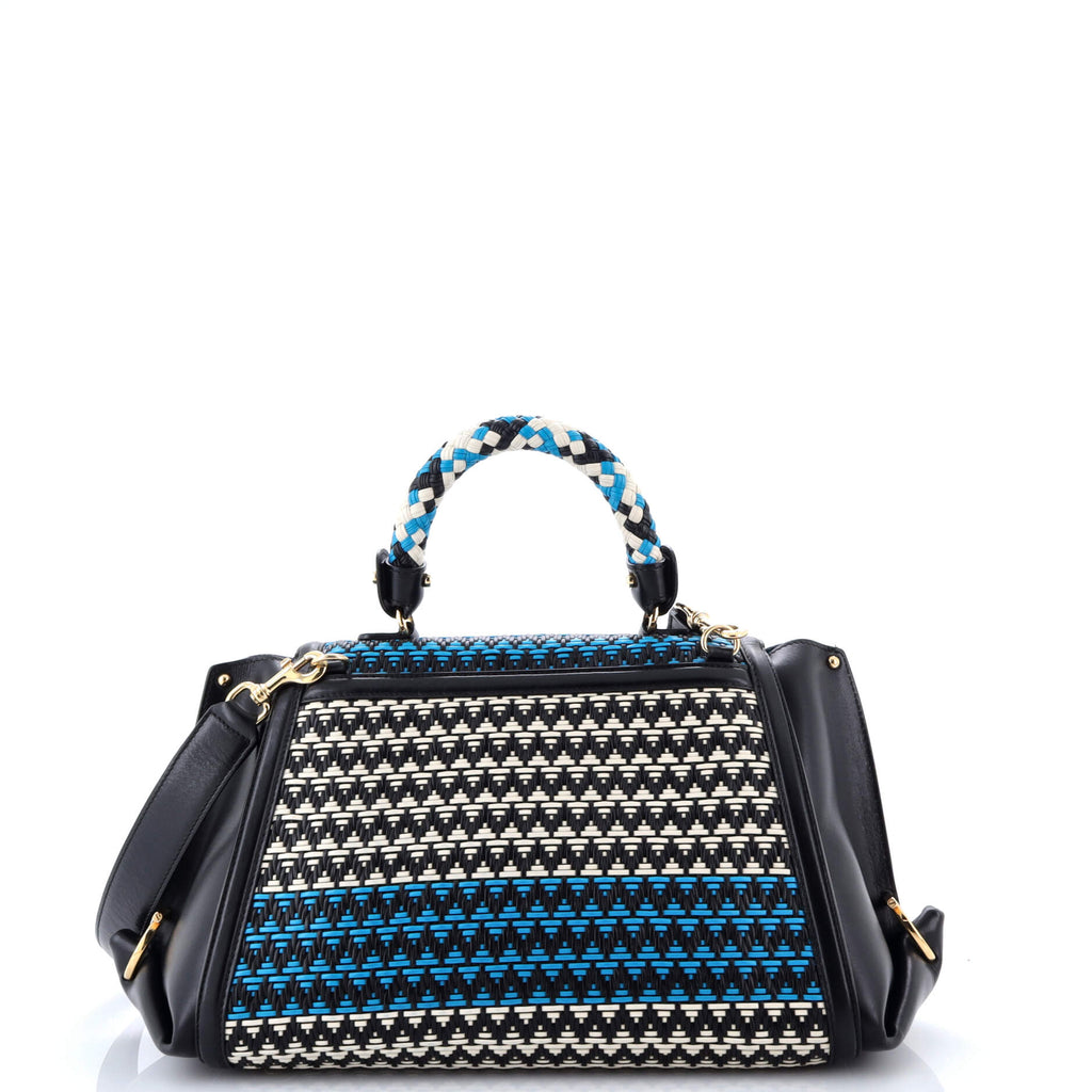 Sofia Satchel Multicolor Woven Leather Medium