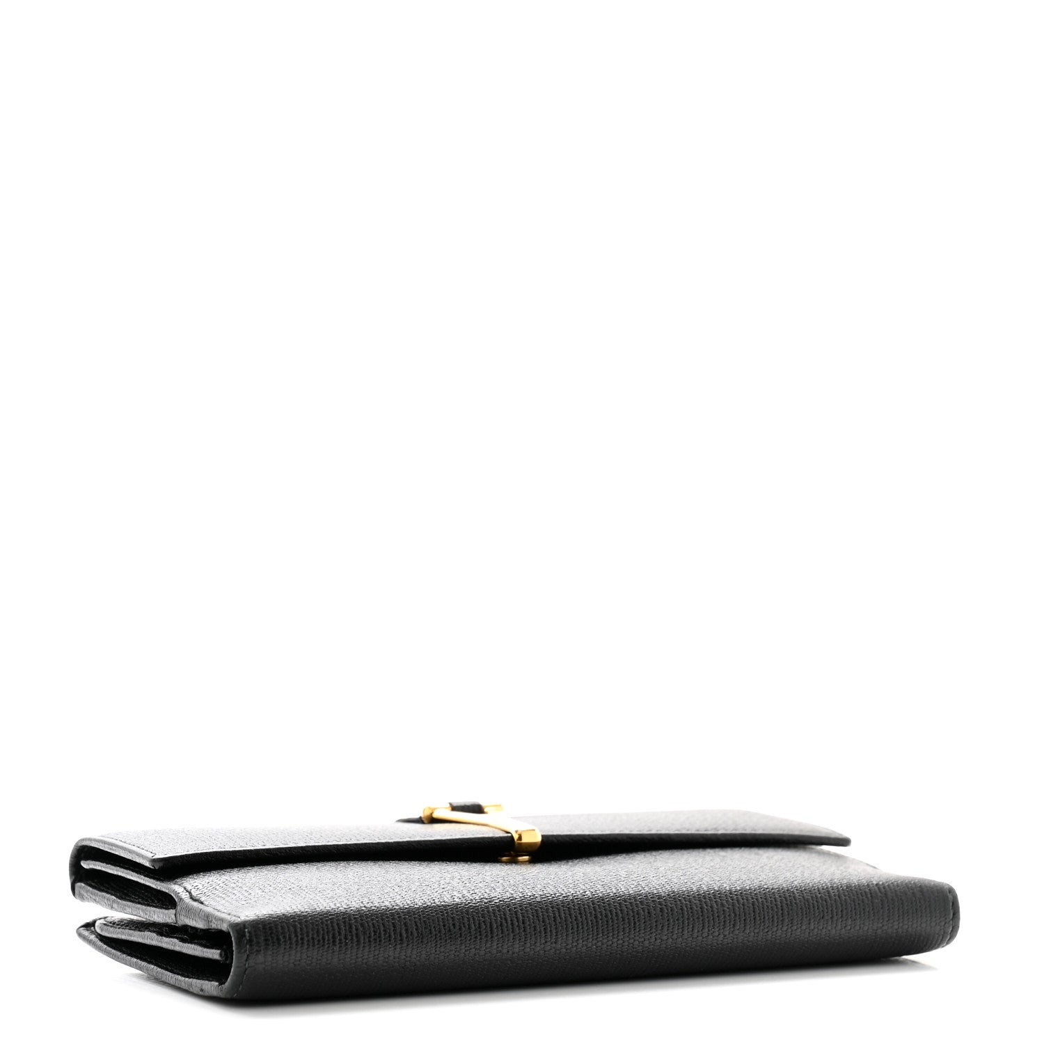 Textured Calfskin Y Ligne Clutch Black