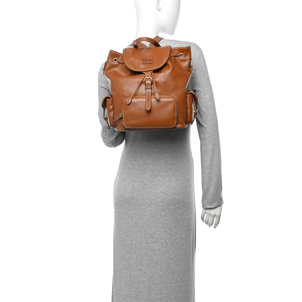 Soft Calf Softy Large Backpack Cognac