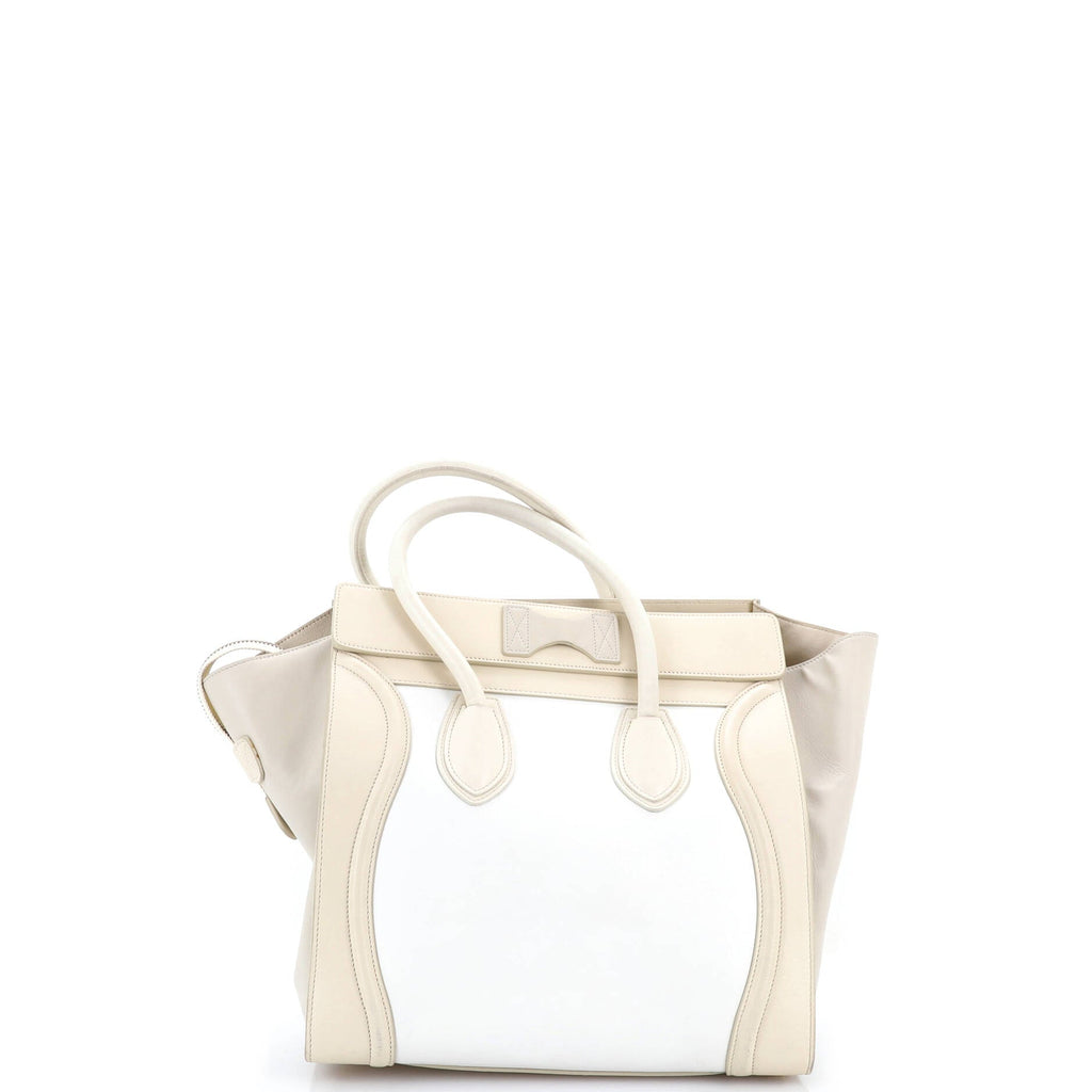 Bicolor Luggage Bag Leather Mini
