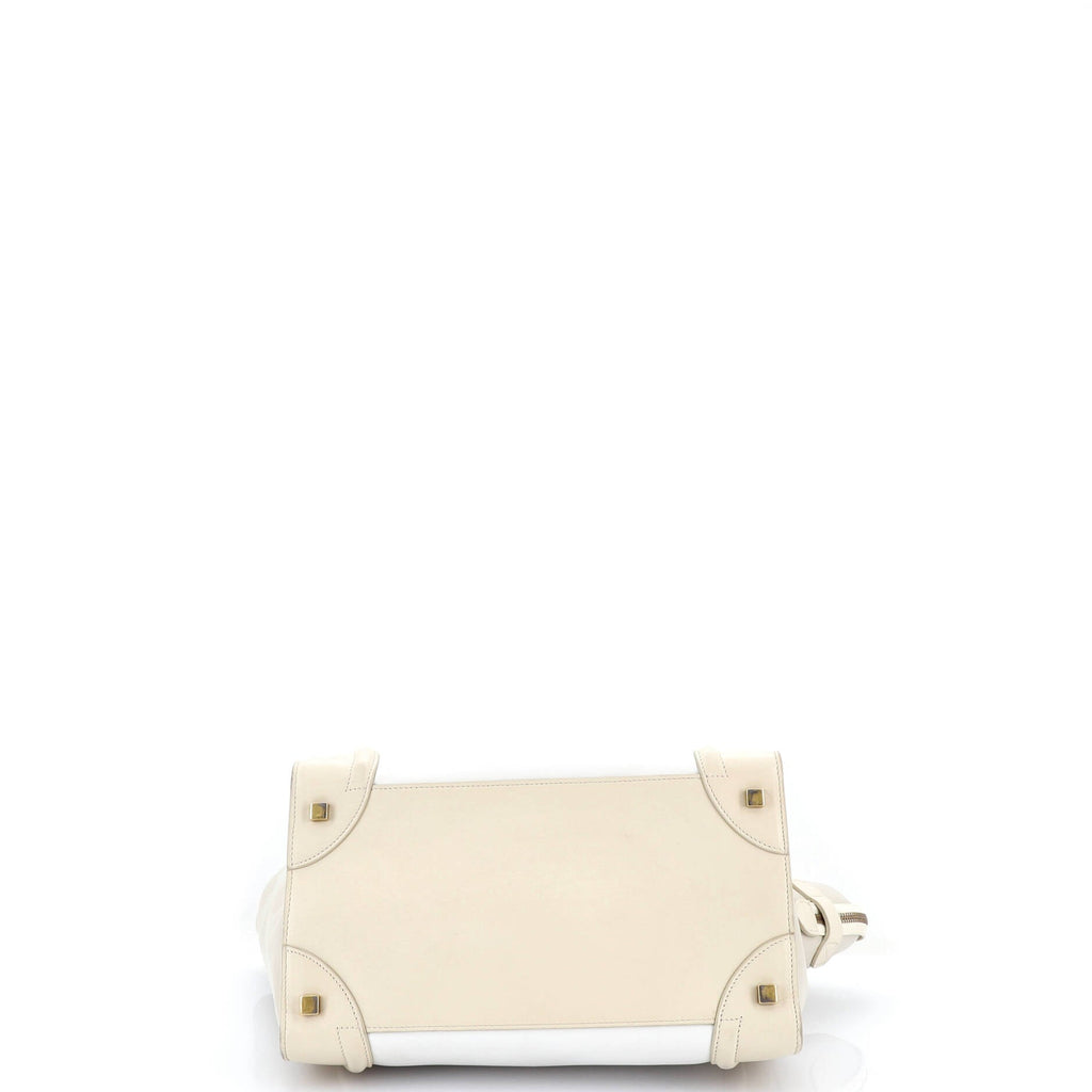 Bicolor Luggage Bag Leather Mini