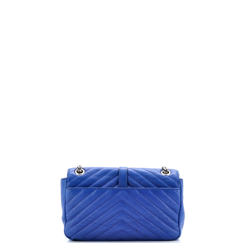 Classic Monogram Slouchy Envelope Satchel Matelasse Chevron Leather Medium