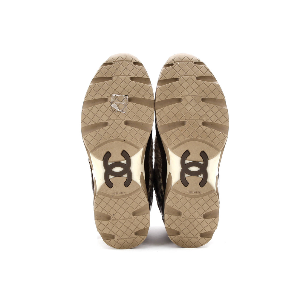 Women's CC Low-Top Sneakers Leather and Tweed