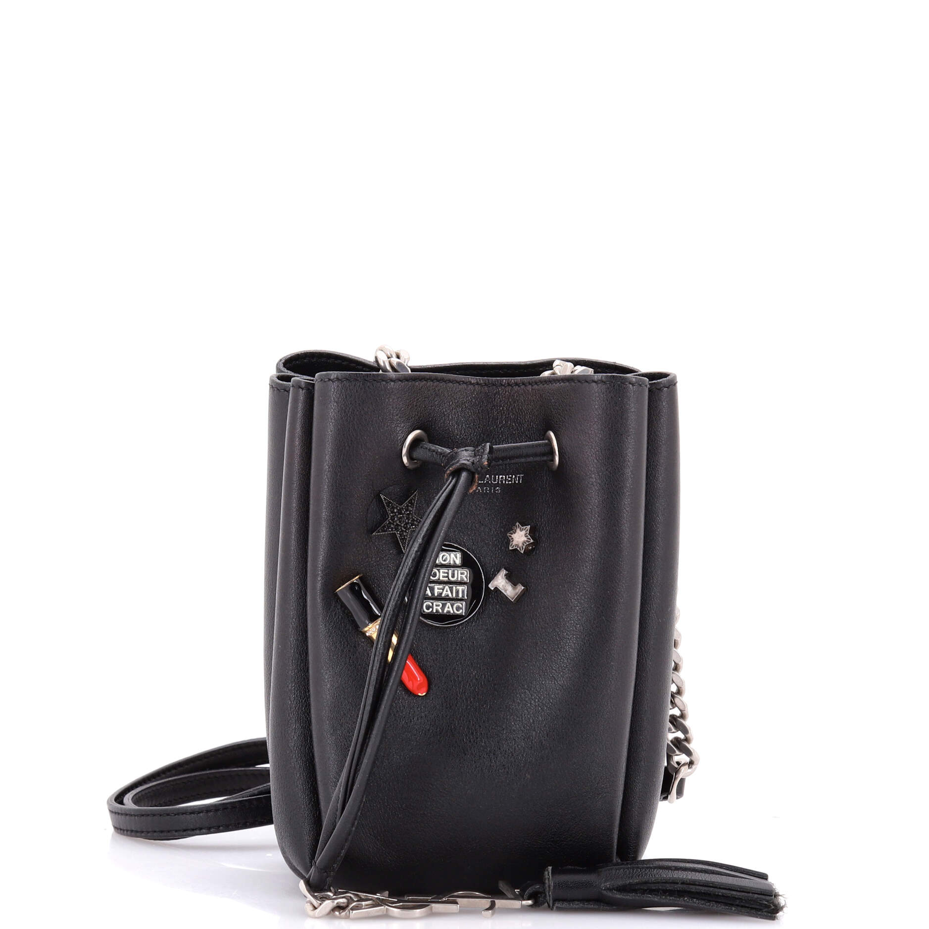 Monogram Bourse Bucket Bag Embellished Leather Mini