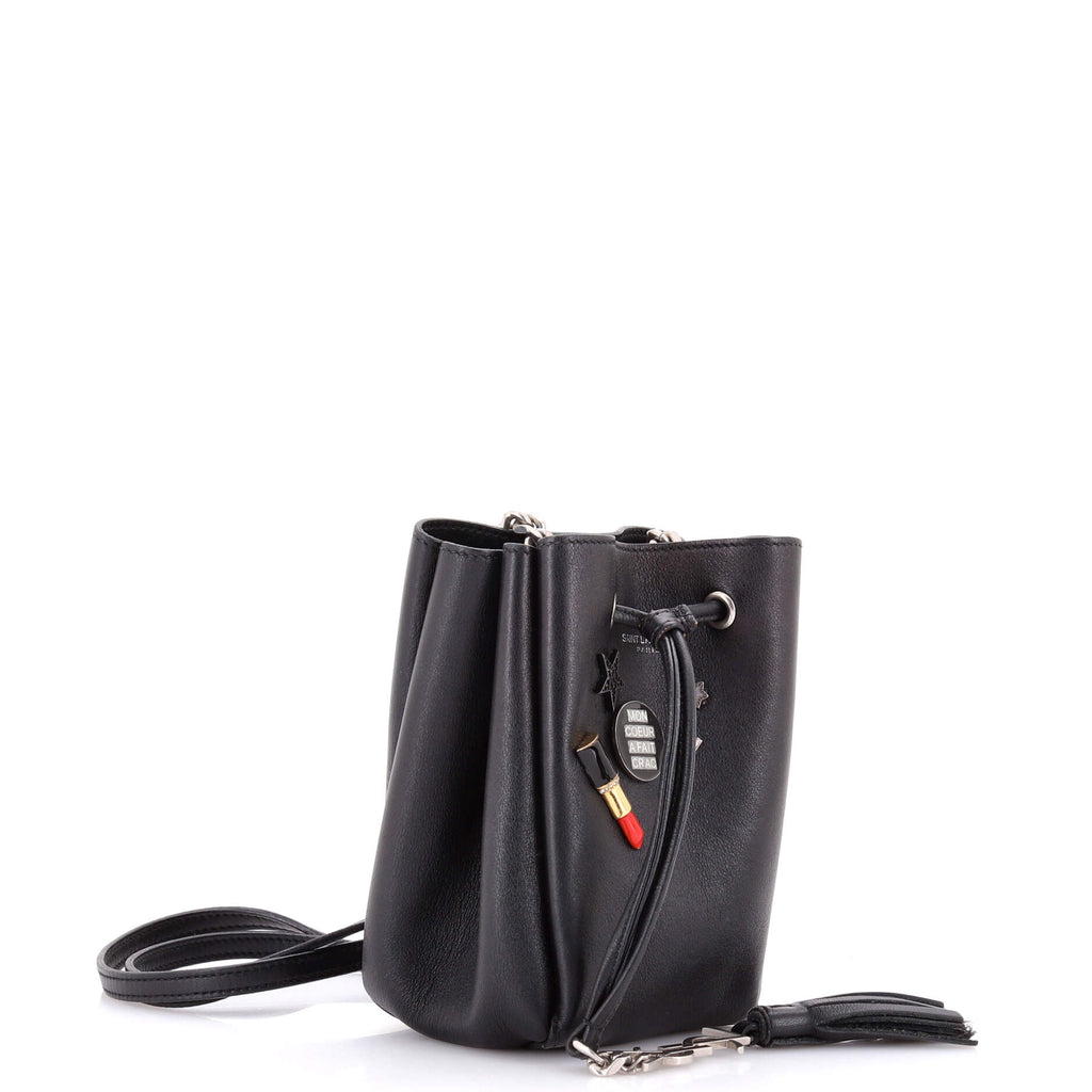 Monogram Bourse Bucket Bag Embellished Leather Mini
