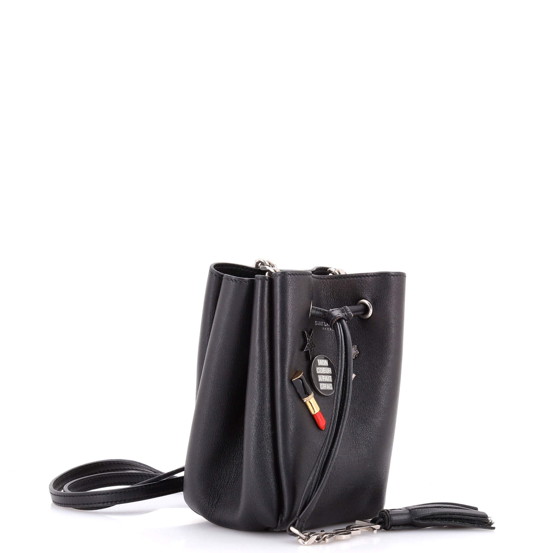 Monogram Bourse Bucket Bag Embellished Leather Mini