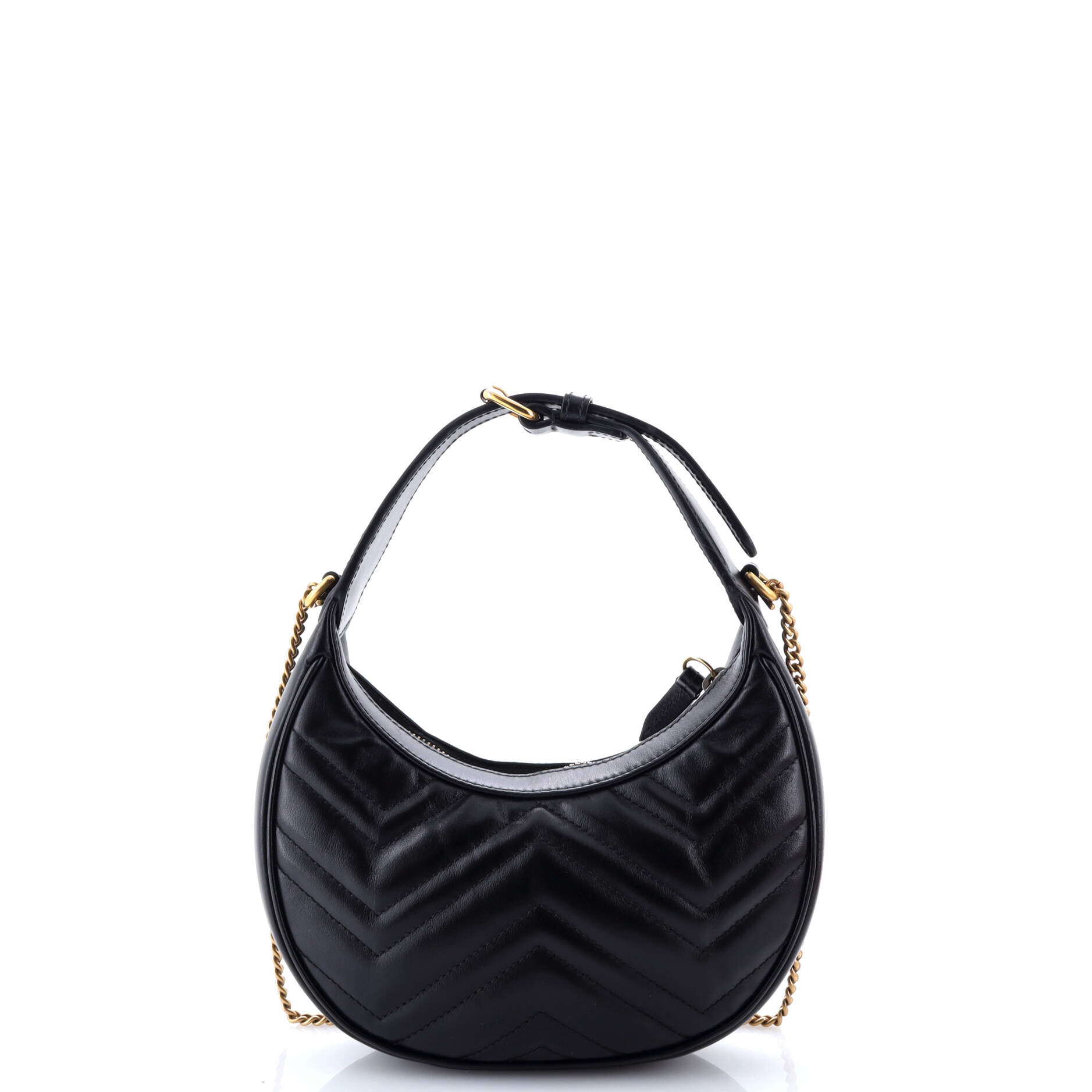 GG Marmont Half Moon Hobo Matelasse Leather Mini