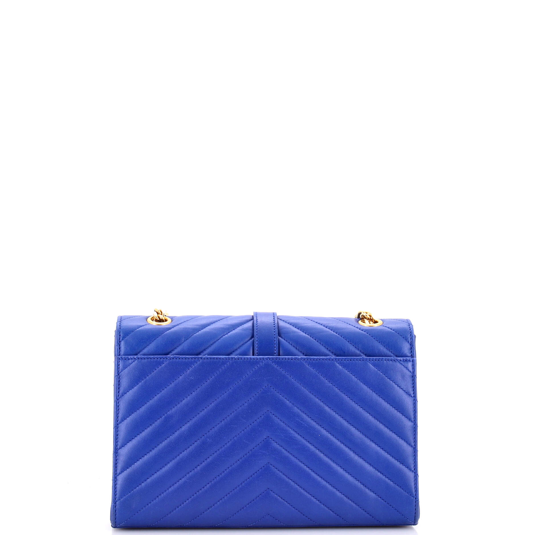 Classic Monogram Envelope Satchel Matelasse Chevron Leather Medium