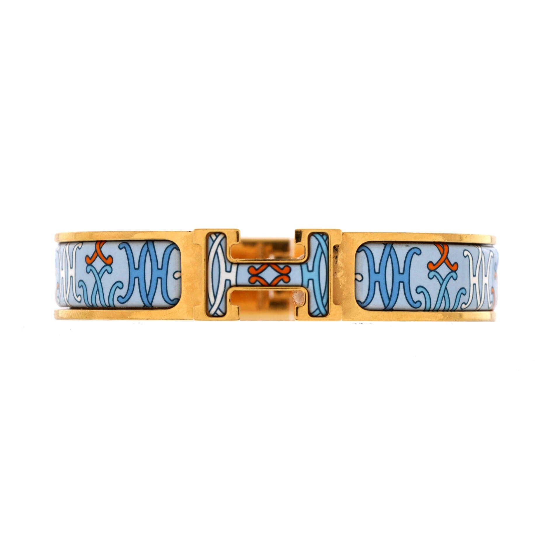 Clic H Bracelet Printed Enamel Narrow