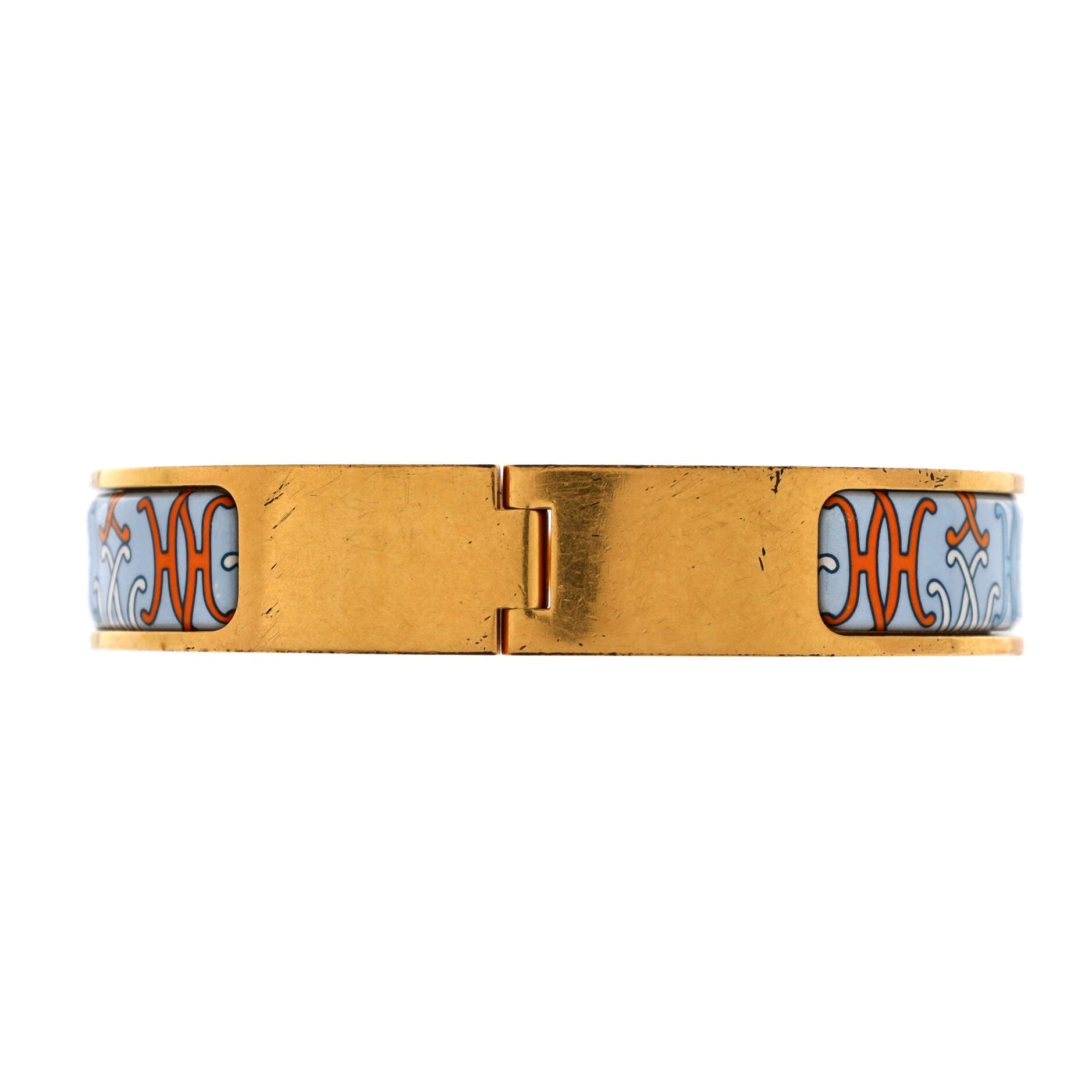 Clic H Bracelet Printed Enamel Narrow