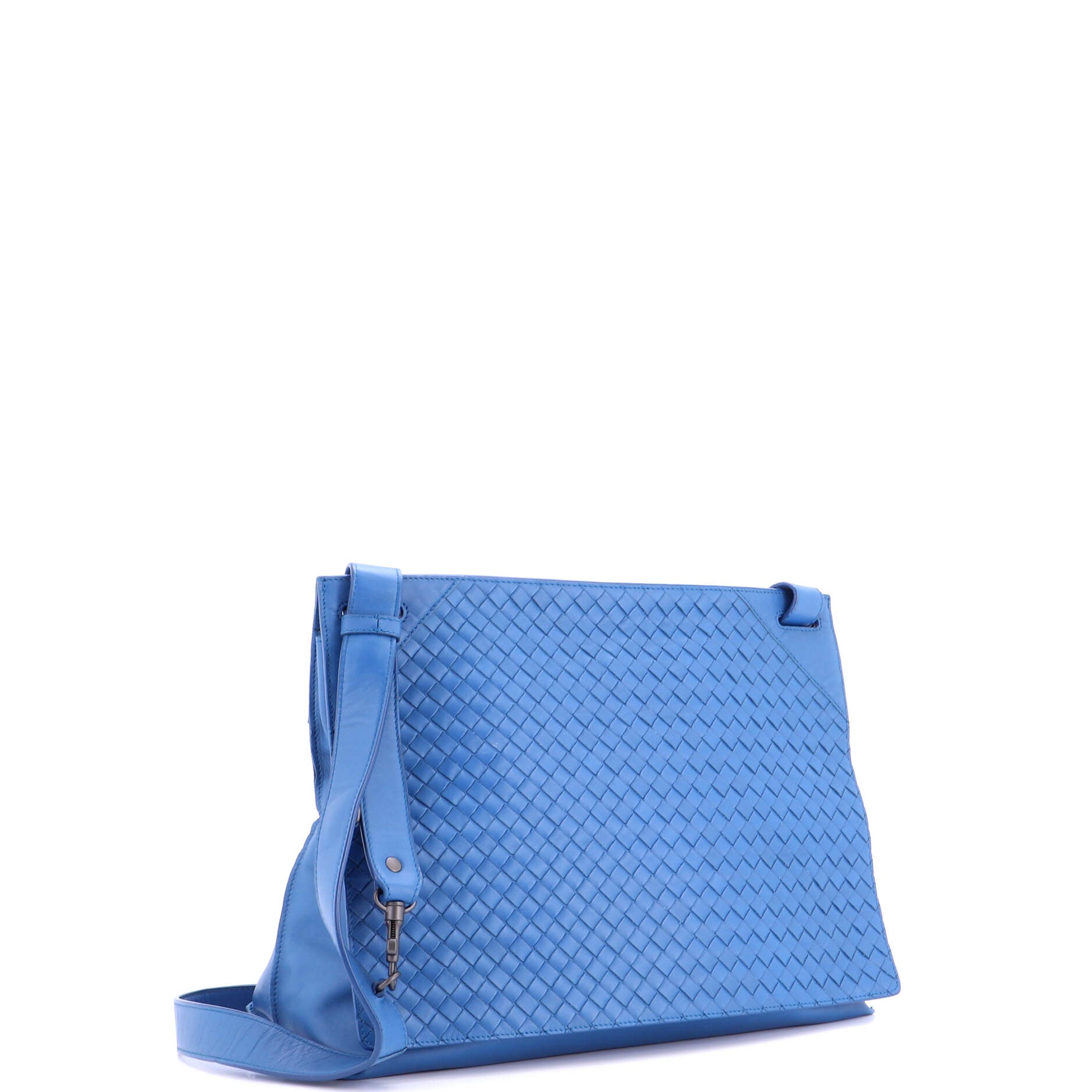 Square Panelled Messenger Bag Intrecciato Nappa Large