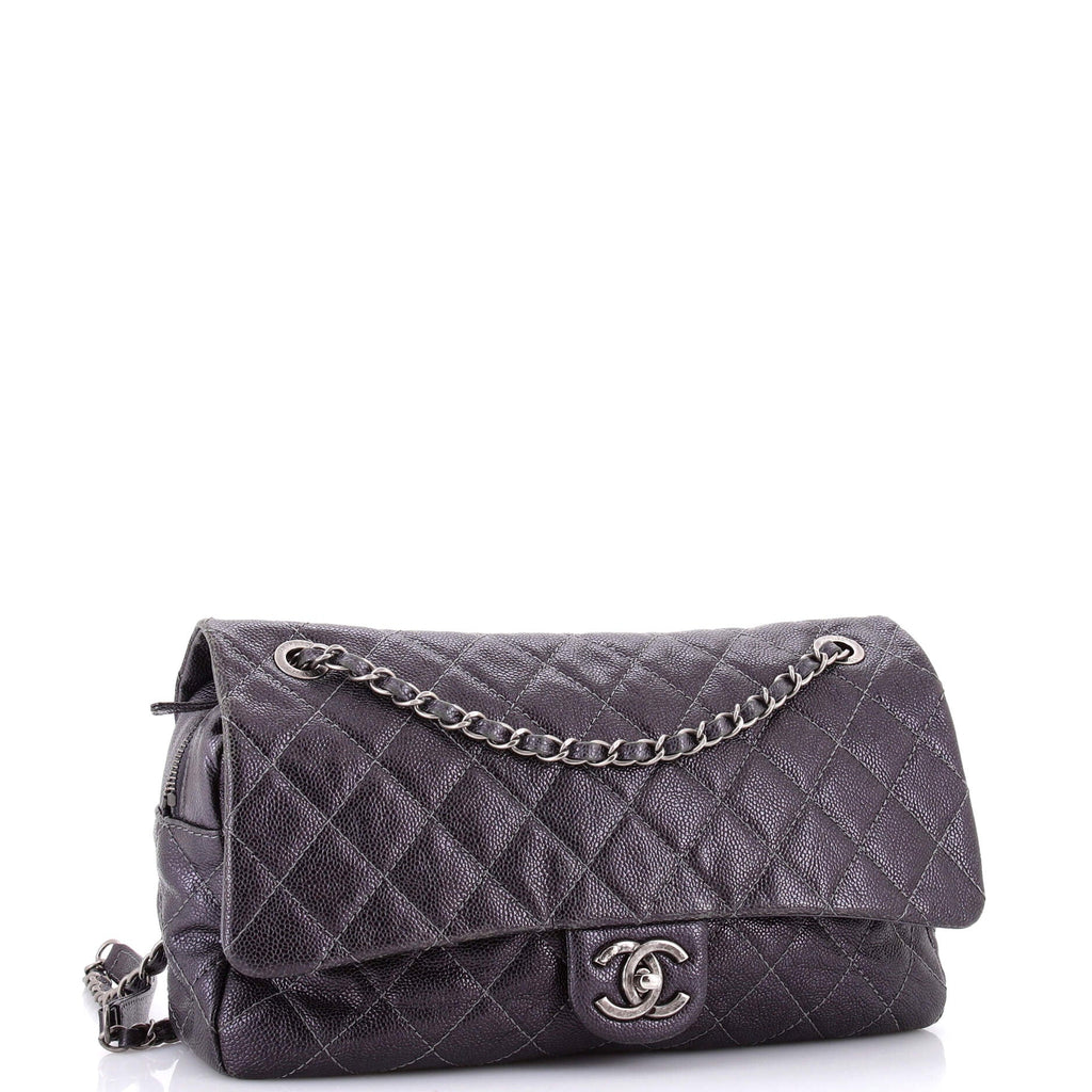 Easy Flap Bag Quilted Caviar Jumbo