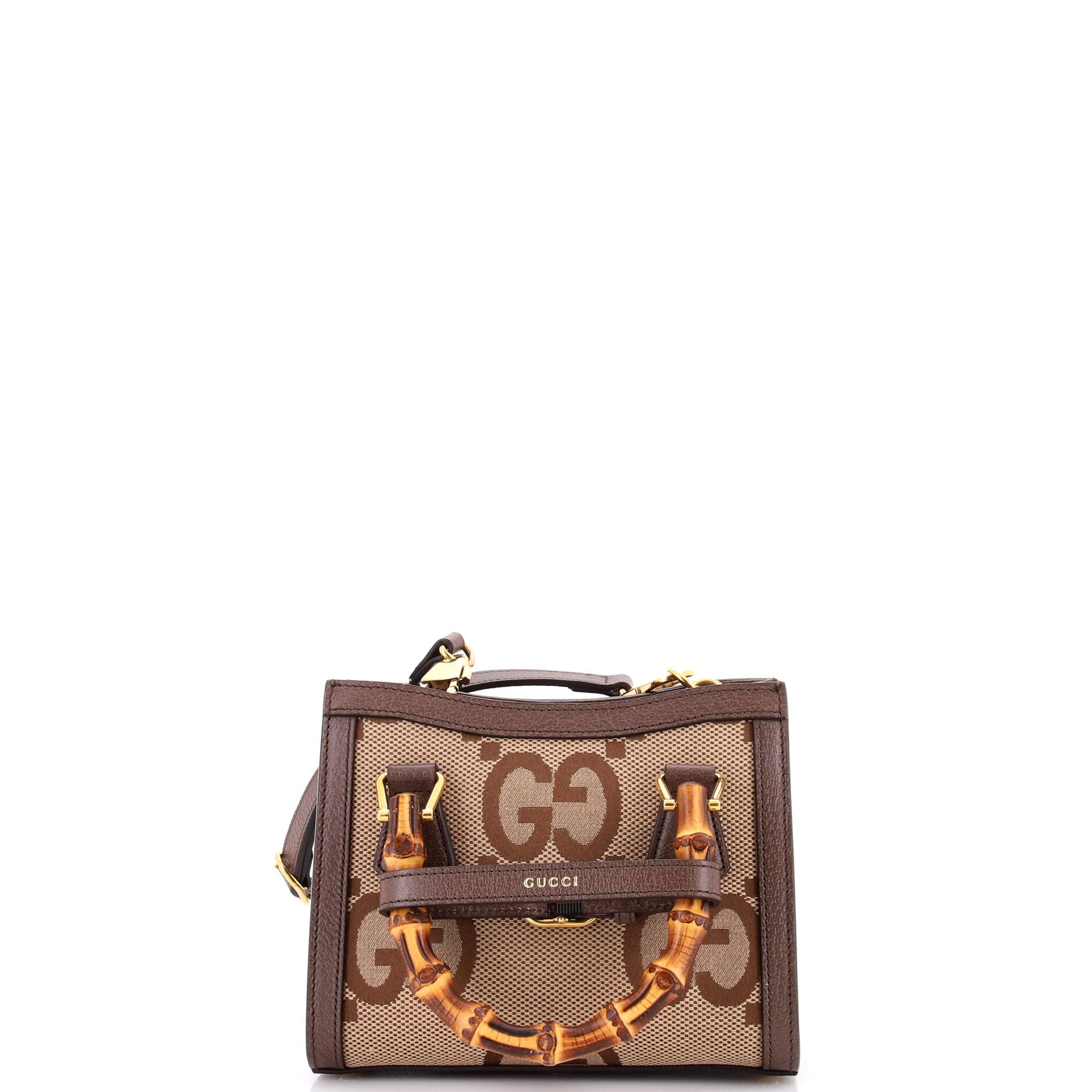 Diana NM Bamboo Handle Tote Jumbo GG Canvas Mini