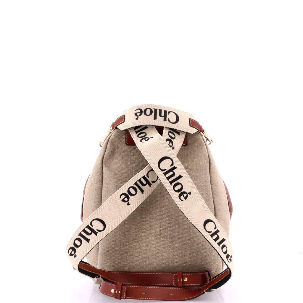 Woody Backpack Linen with Leather