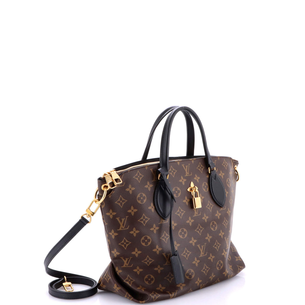Flower Zipped Tote Monogram Canvas MM