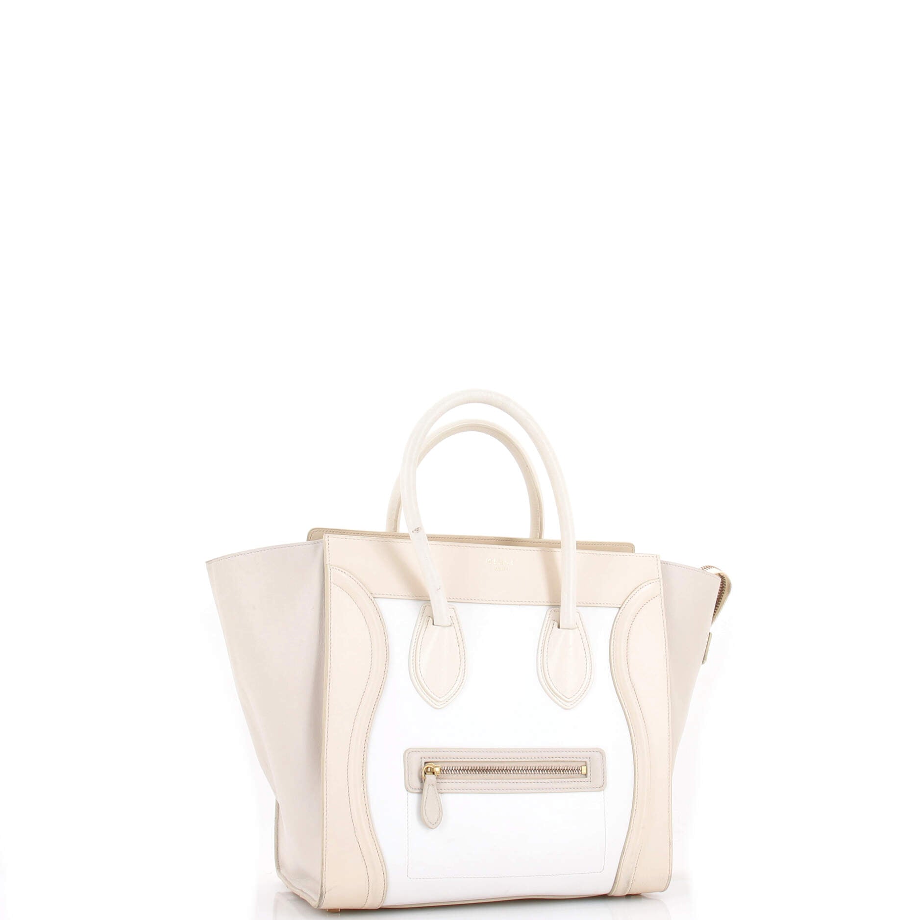 Tricolor Luggage Bag Leather Mini