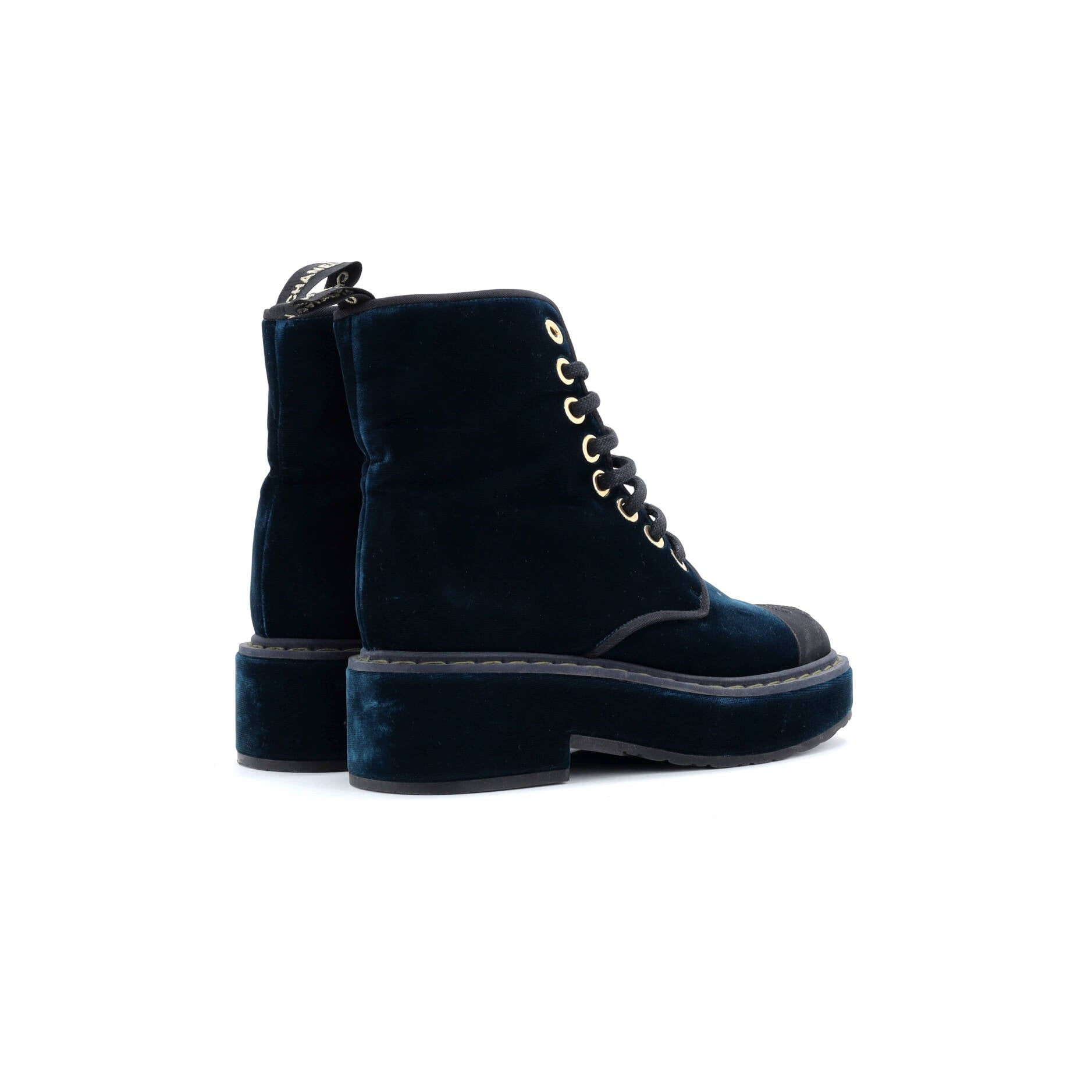 Women's Cap Toe CC Combat Boots Velvet