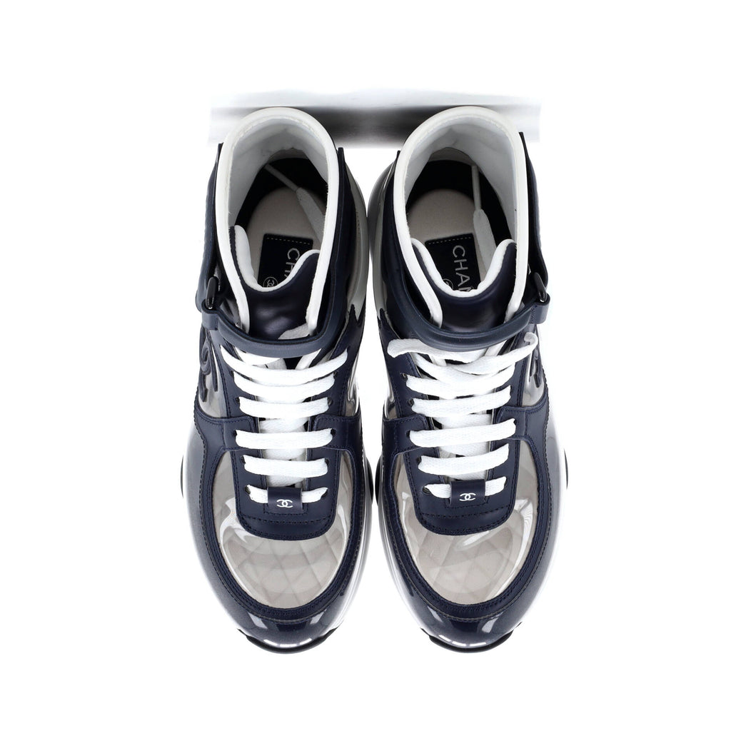 Women's CC High-Top Sneakers PVC and Leather
