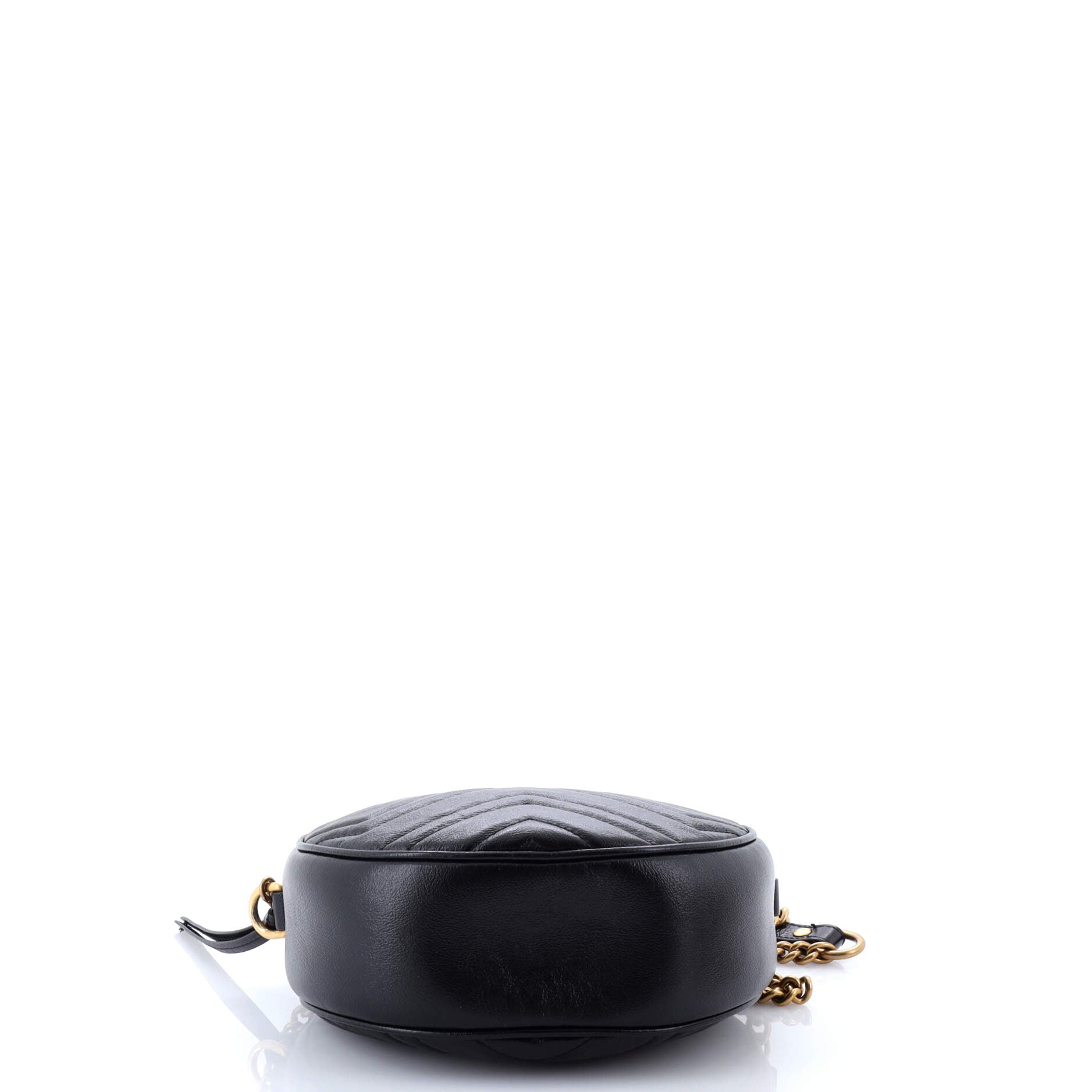 GG Marmont Round Shoulder Bag Matelasse Leather Mini