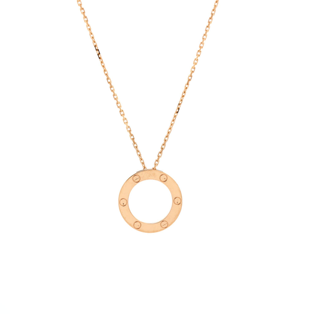 Love Pendant Necklace 18K Rose Gold