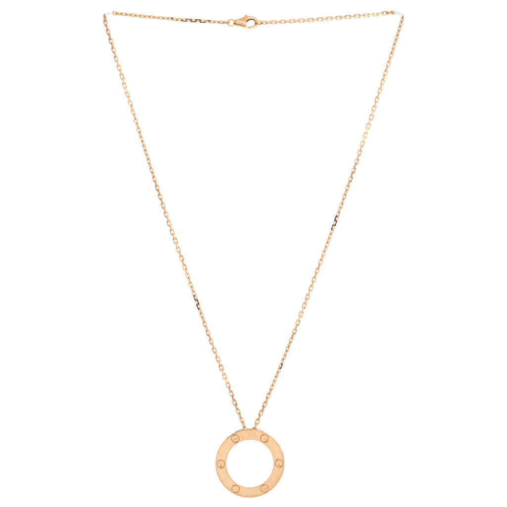 Love Pendant Necklace 18K Rose Gold