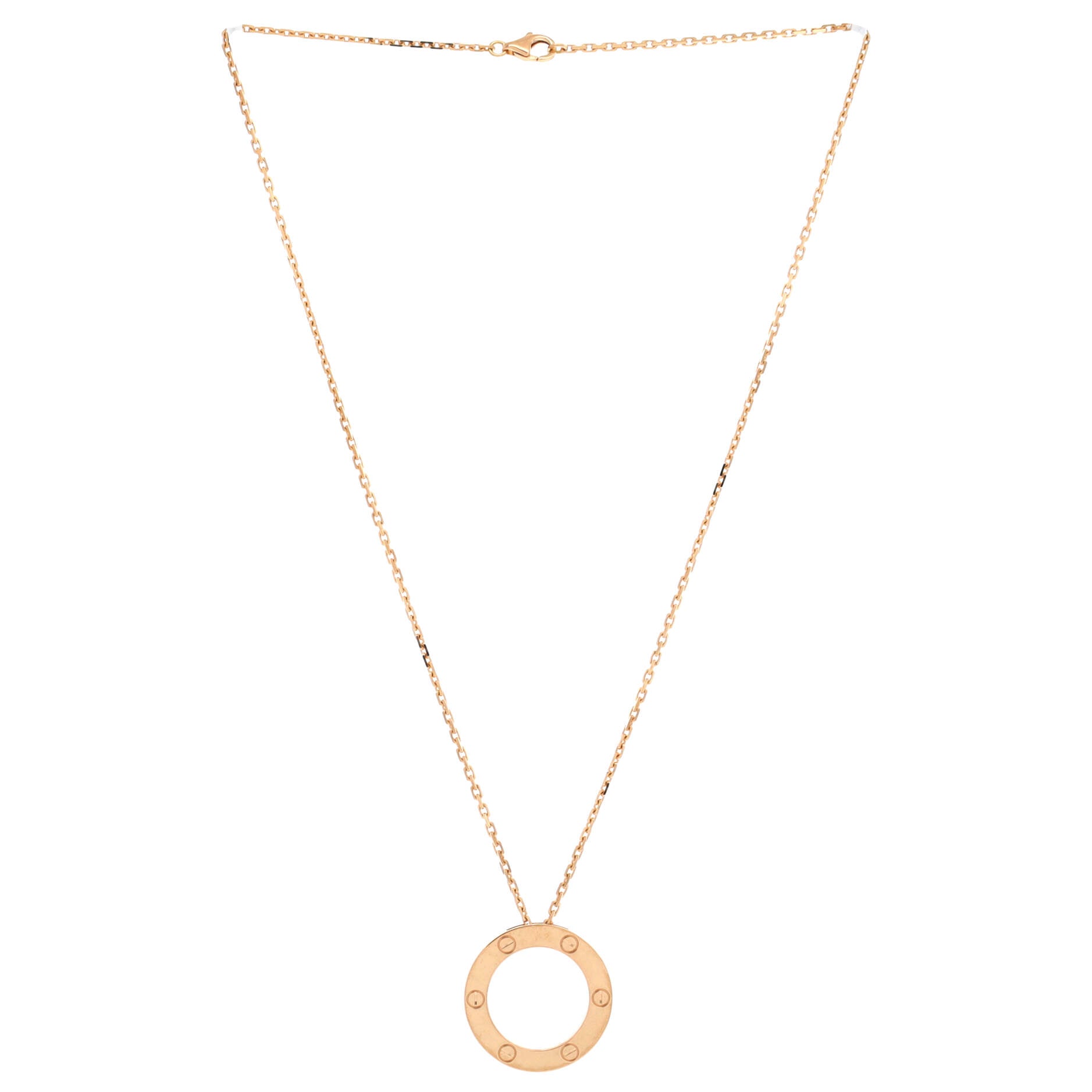 Love Pendant Necklace 18K Rose Gold