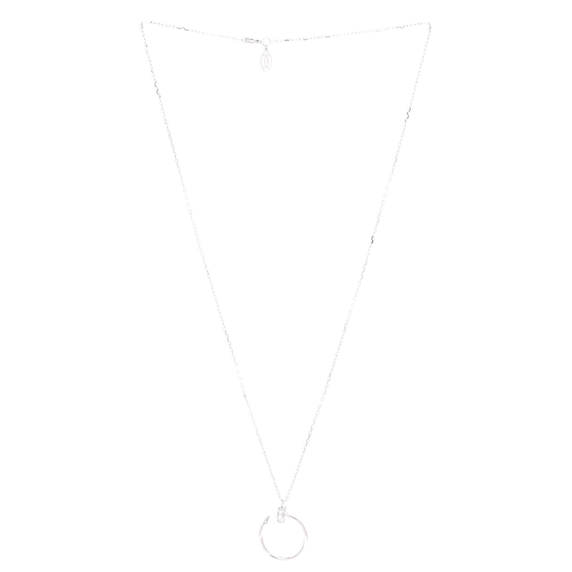 Juste un Clou Pendant Necklace 18K White Gold with Diamonds