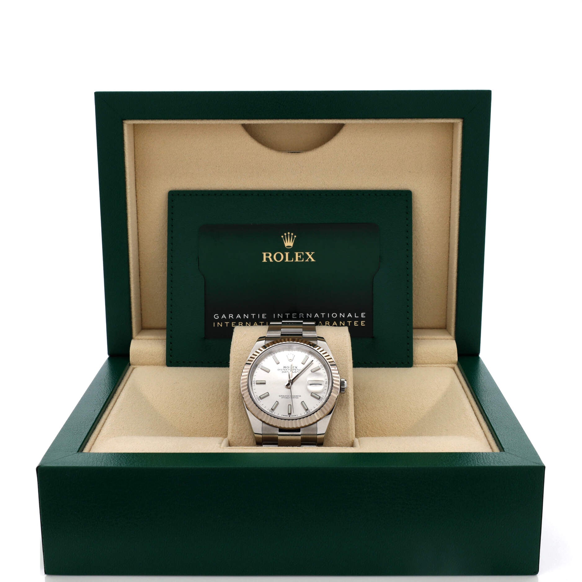 Oyster Perpetual Datejust Automatic Watch Stainless Steel and White Gold 41
