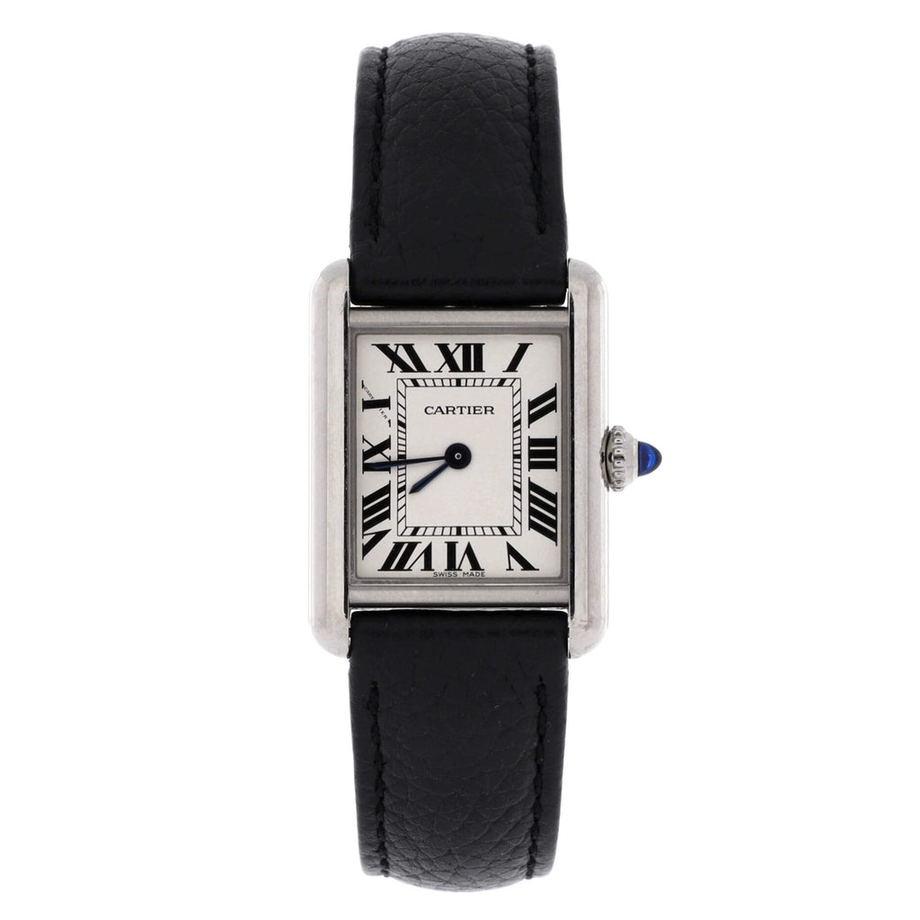 Must de Cartier Tank Quartz Watch Stainless Steel and Leather 22