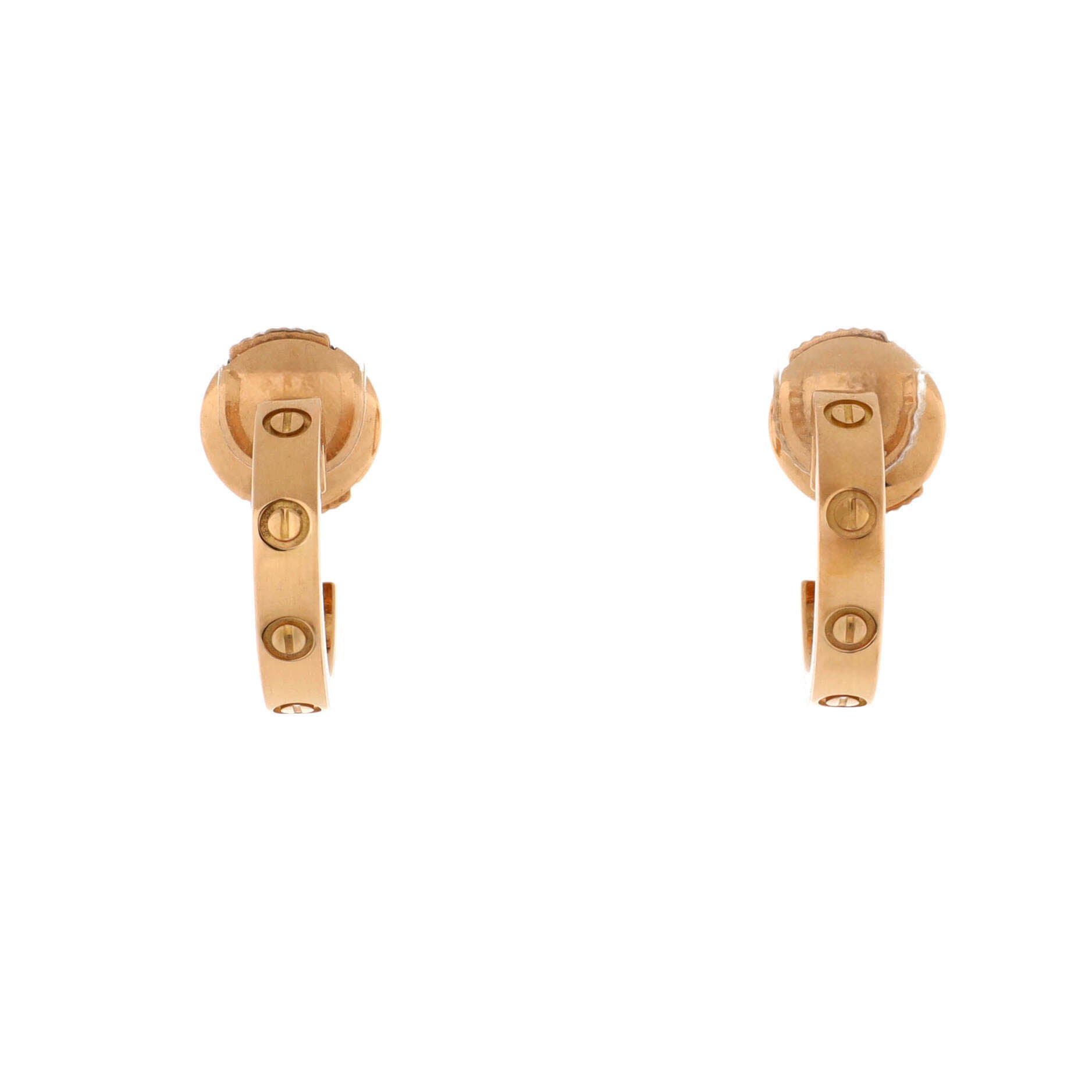 Love Hoop Earrings 18K Rose Gold Small